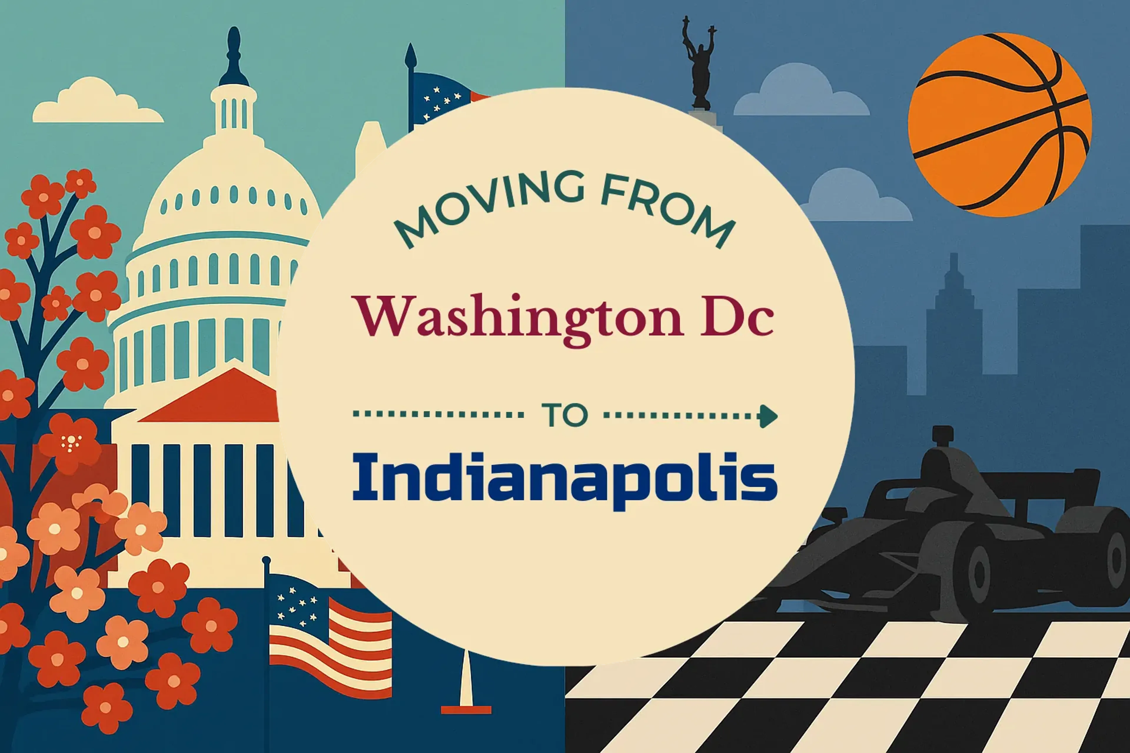 Side-by-side comparison of Washington DC to Indianapolis moving companies