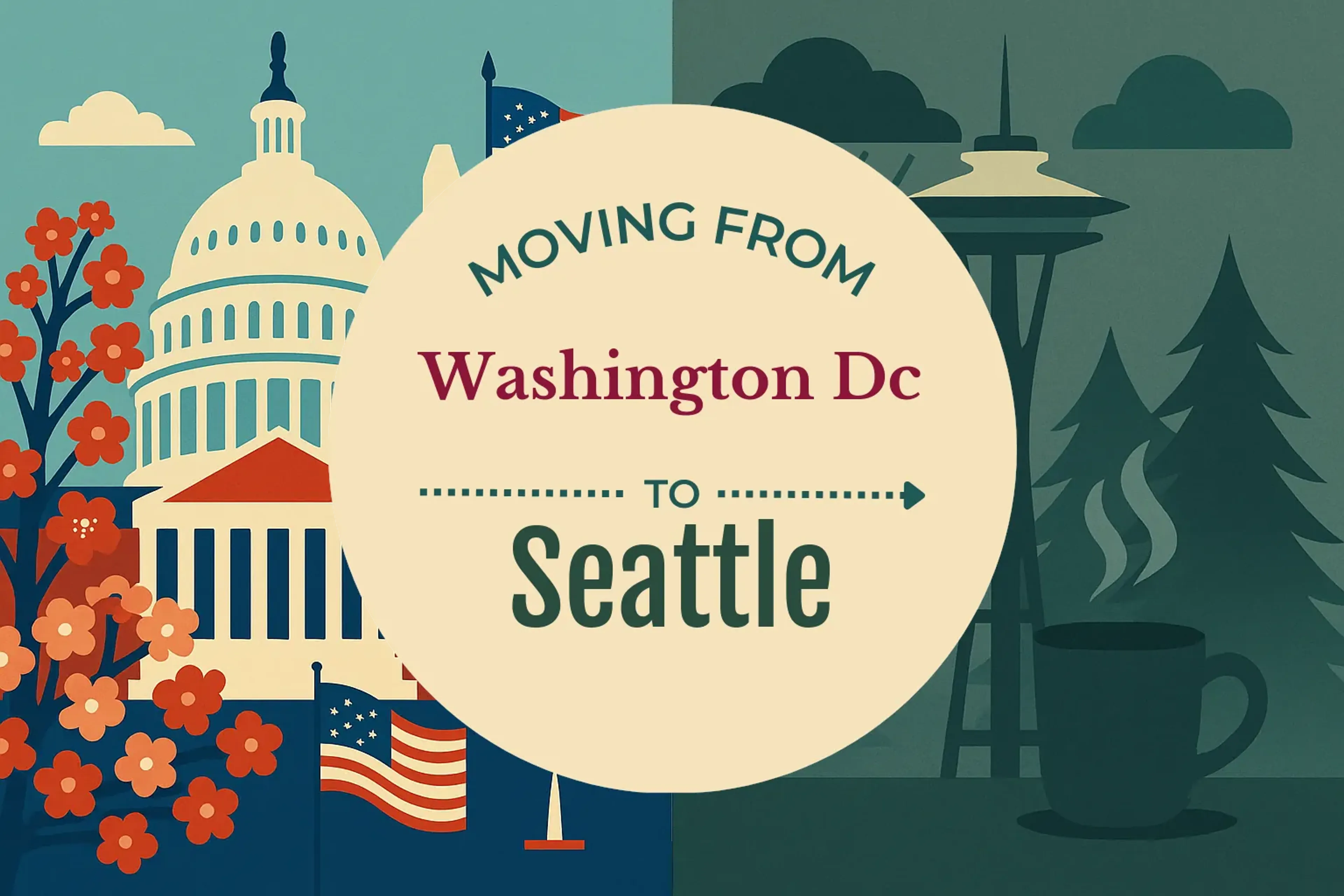 Side-by-side comparison of Washington DC to Seattle moving companies