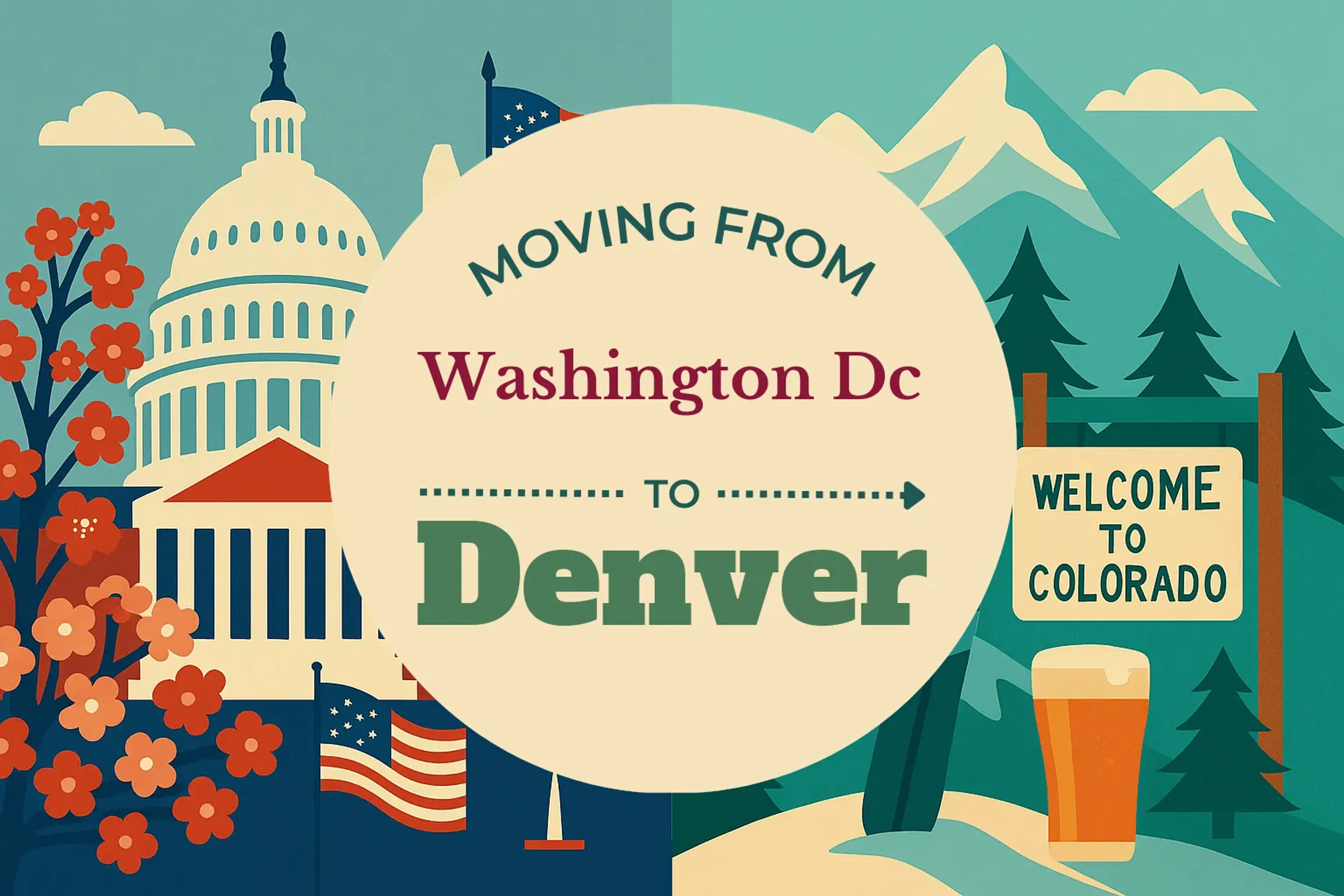 Side-by-side comparison of Washington DC to Denver moving companies