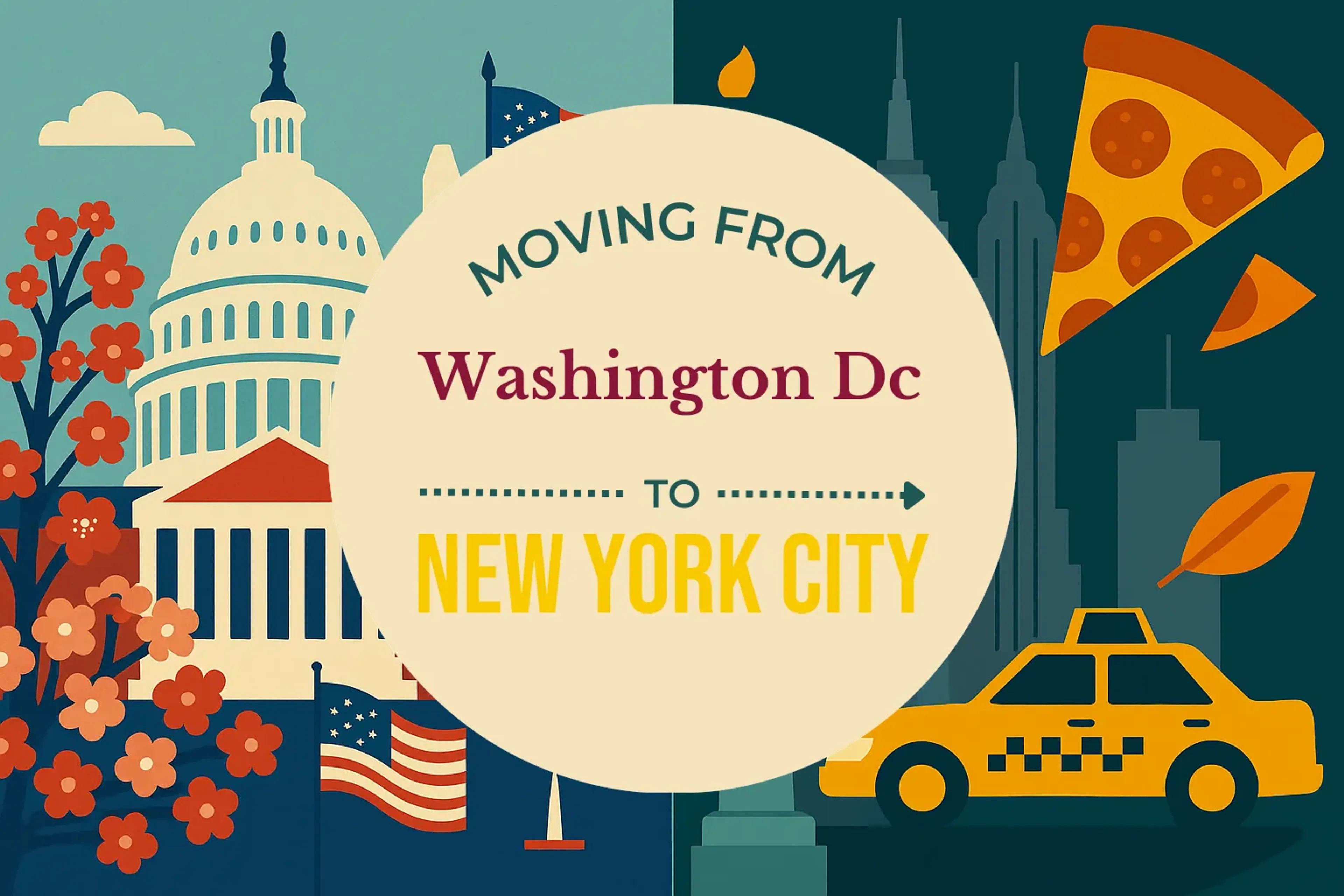 Side-by-side comparison of Washington DC to New York City moving companies