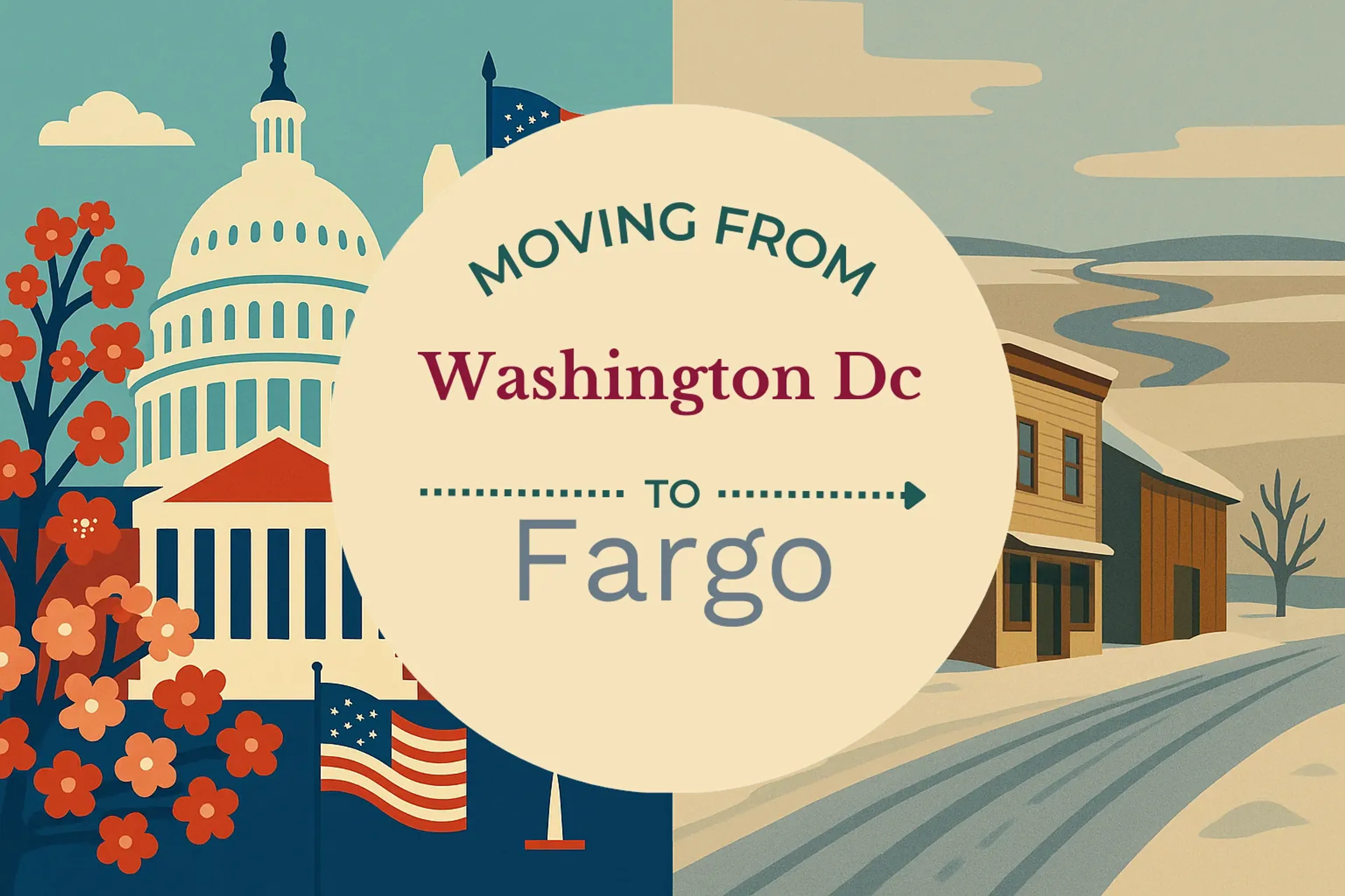 Side-by-side comparison of Washington DC to Fargo moving companies