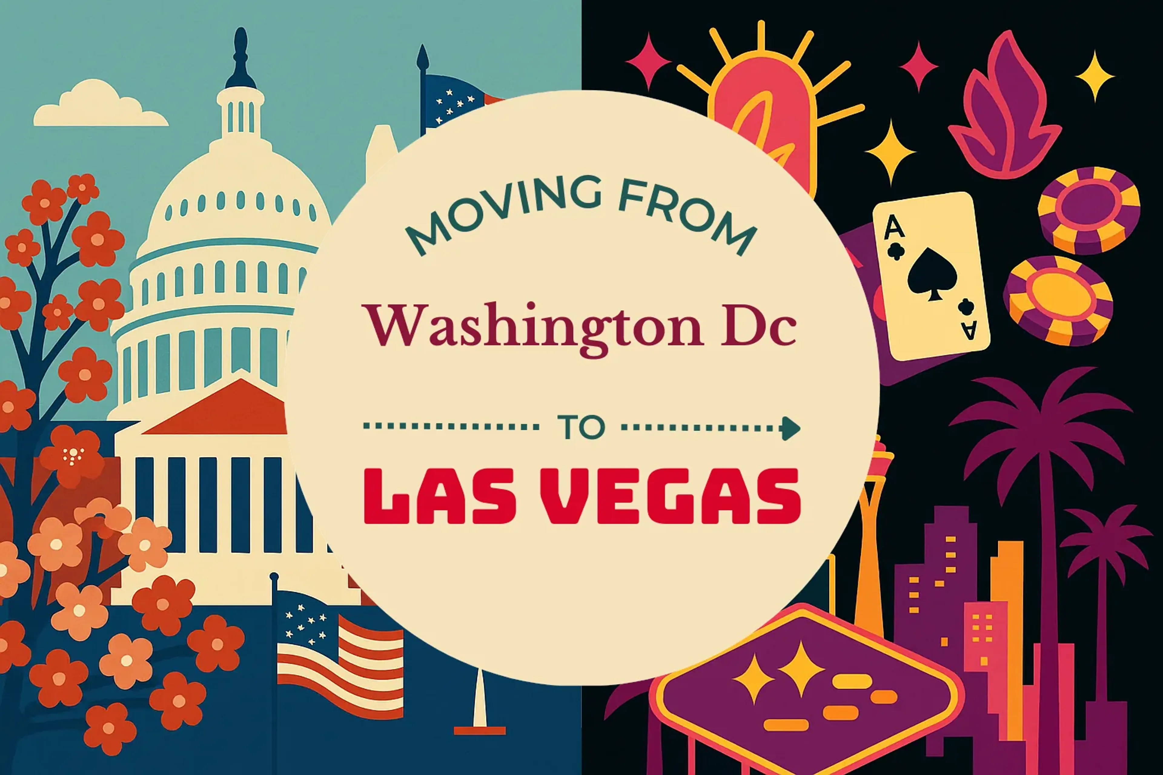 Side-by-side comparison of Washington DC to Las Vegas moving companies