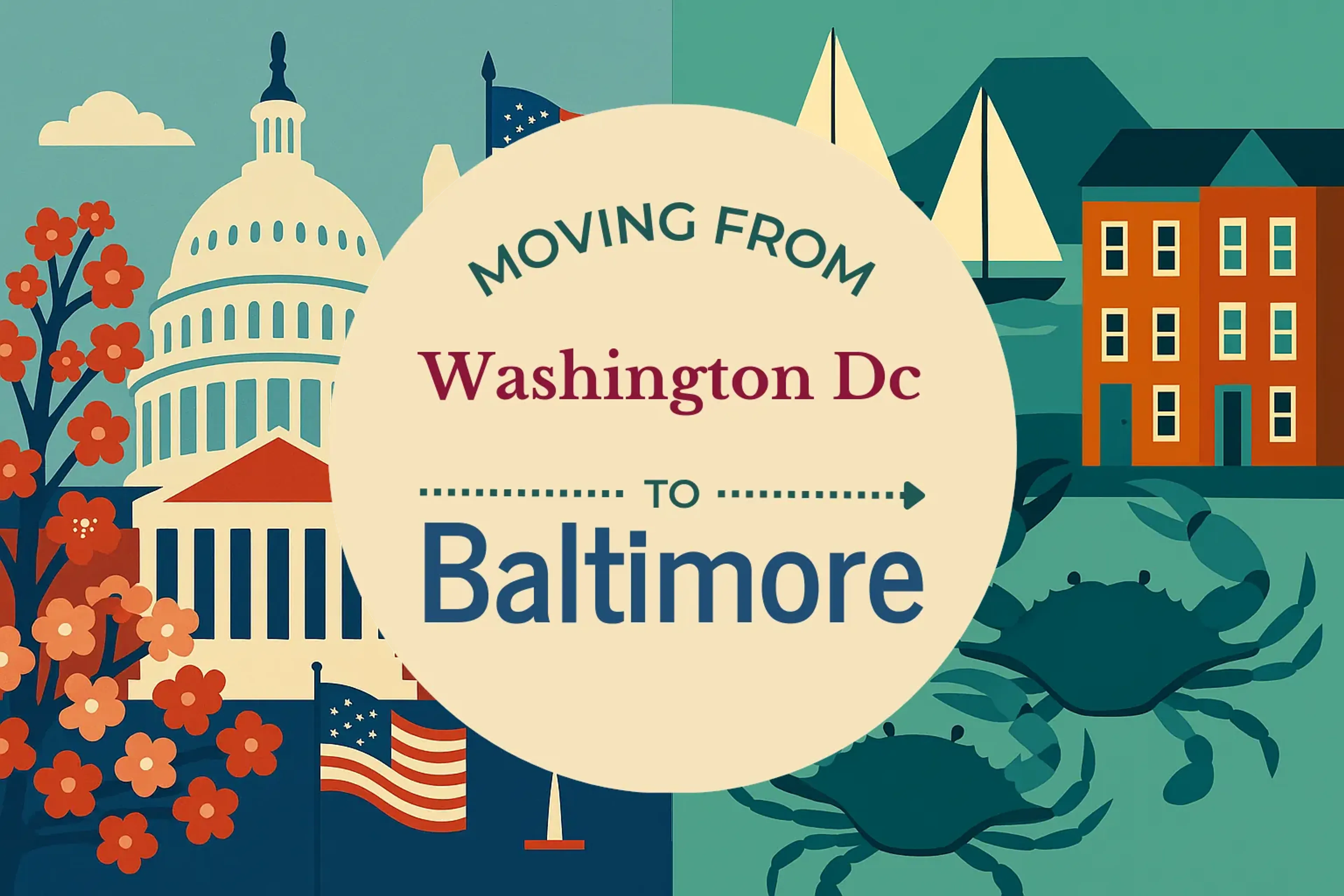 Side-by-side comparison of Washington DC to Baltimore moving companies