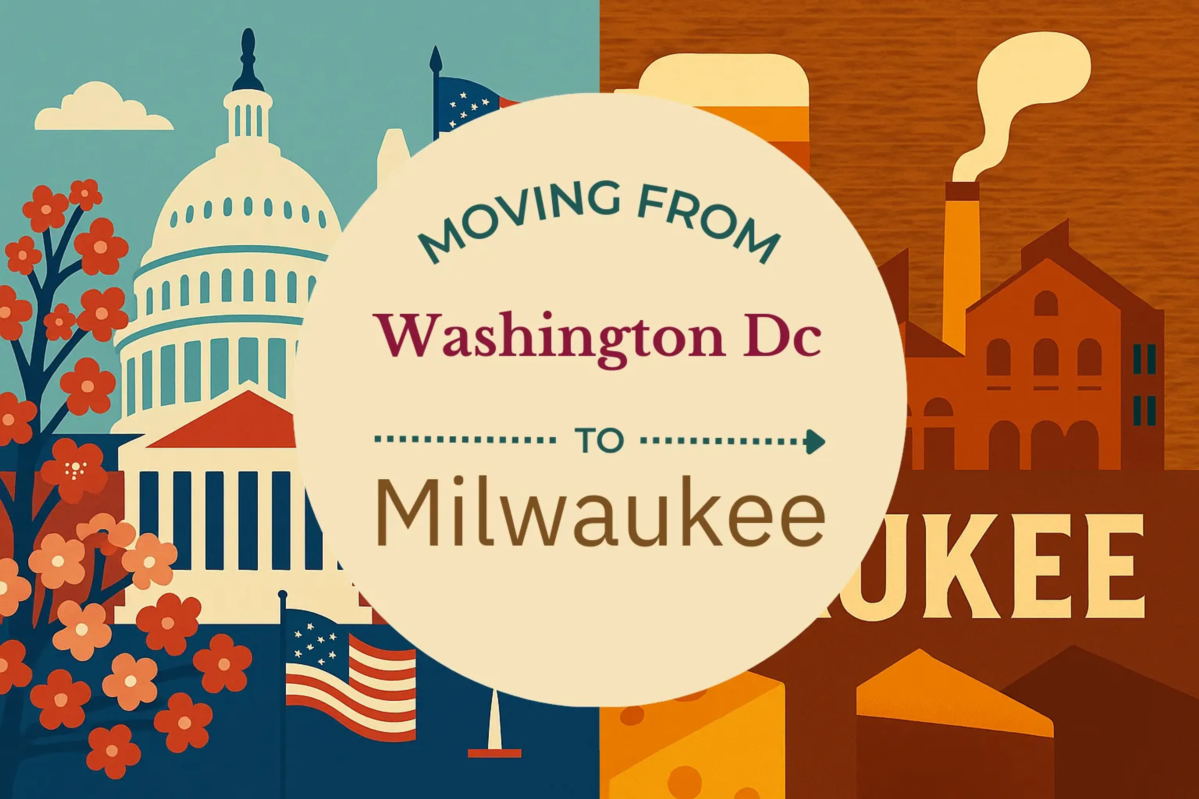 Side-by-side comparison of Washington DC to Milwaukee moving companies