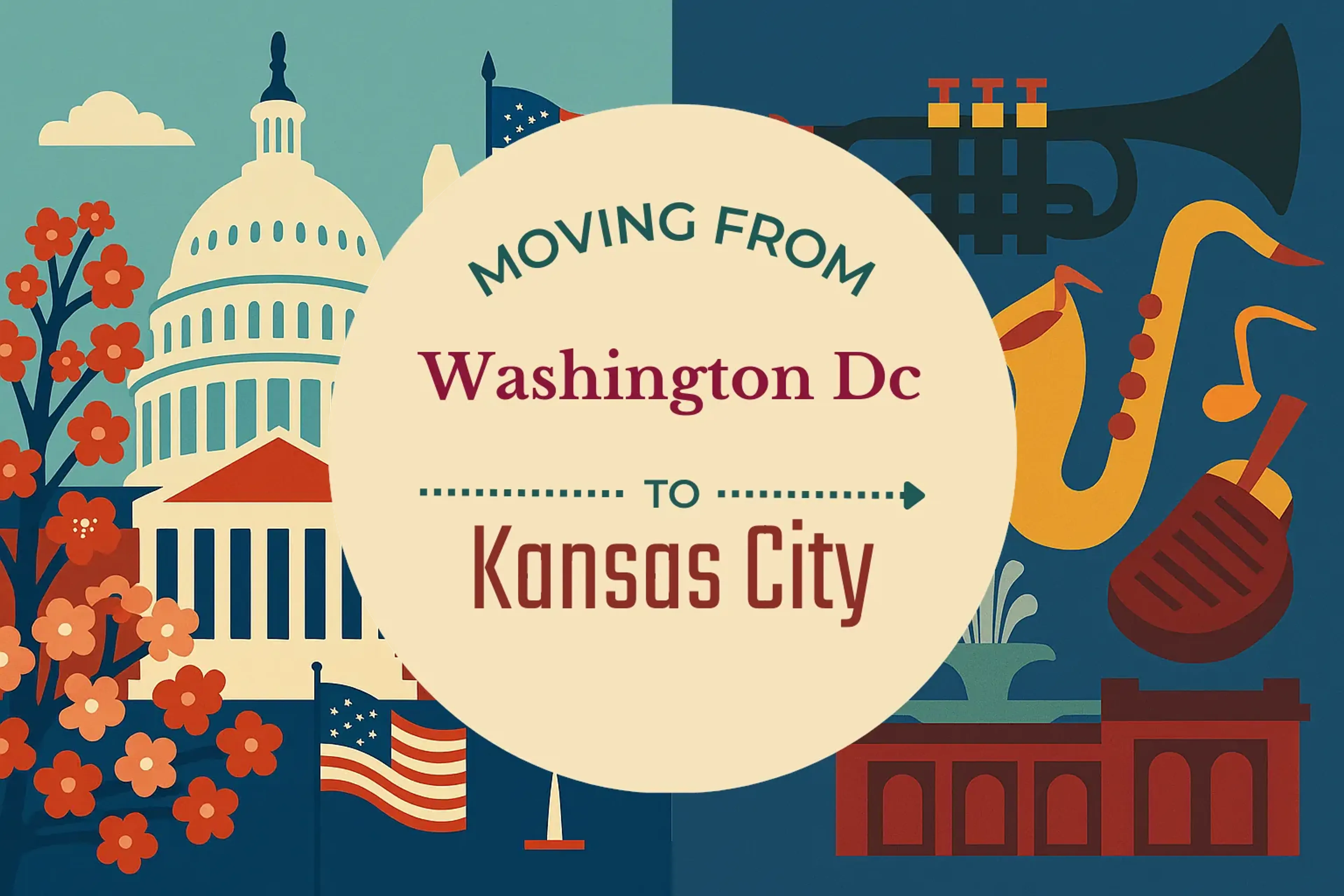 Side-by-side comparison of Washington DC to Kansas City moving companies