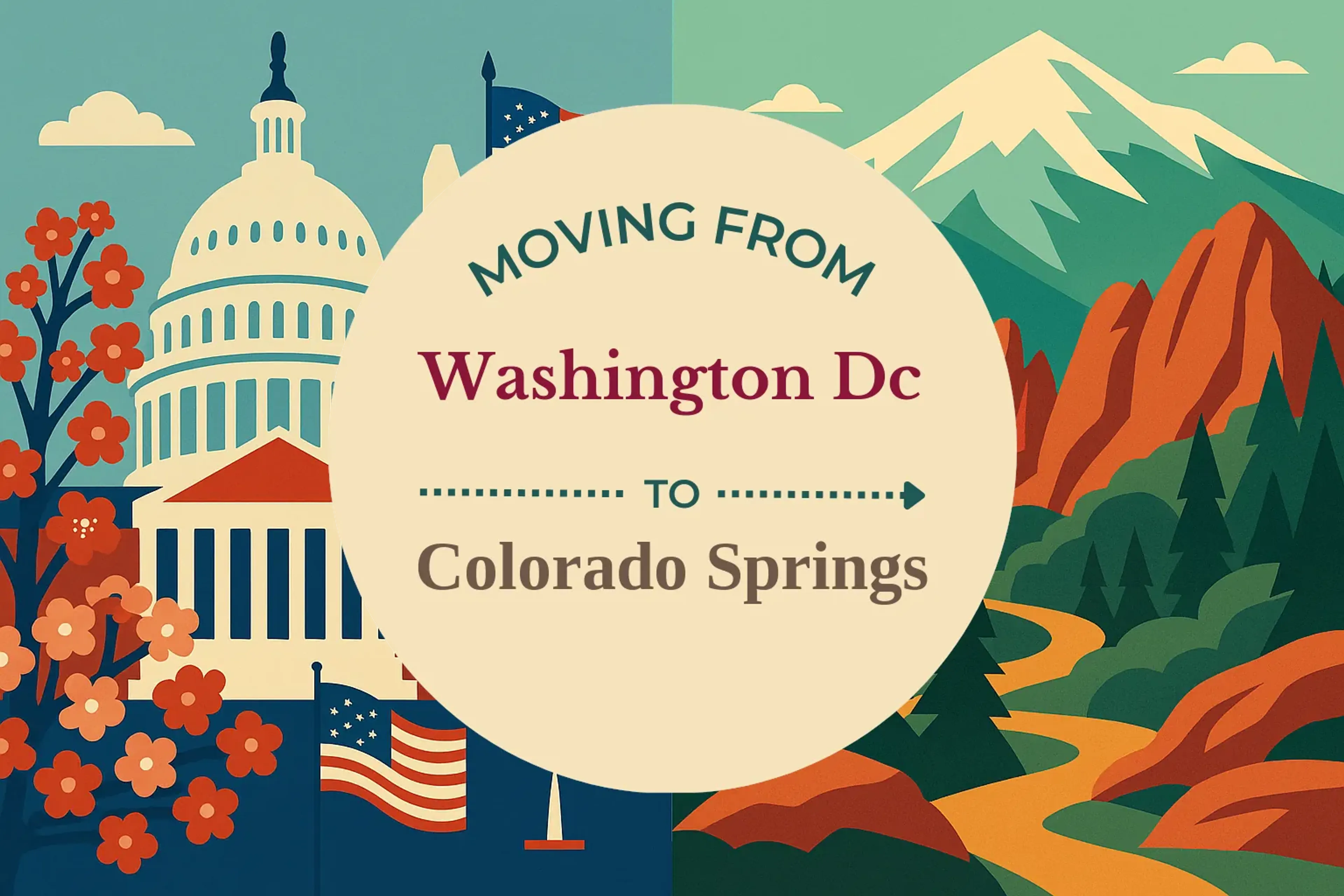 Side-by-side comparison of Washington DC to Colorado Springs moving companies