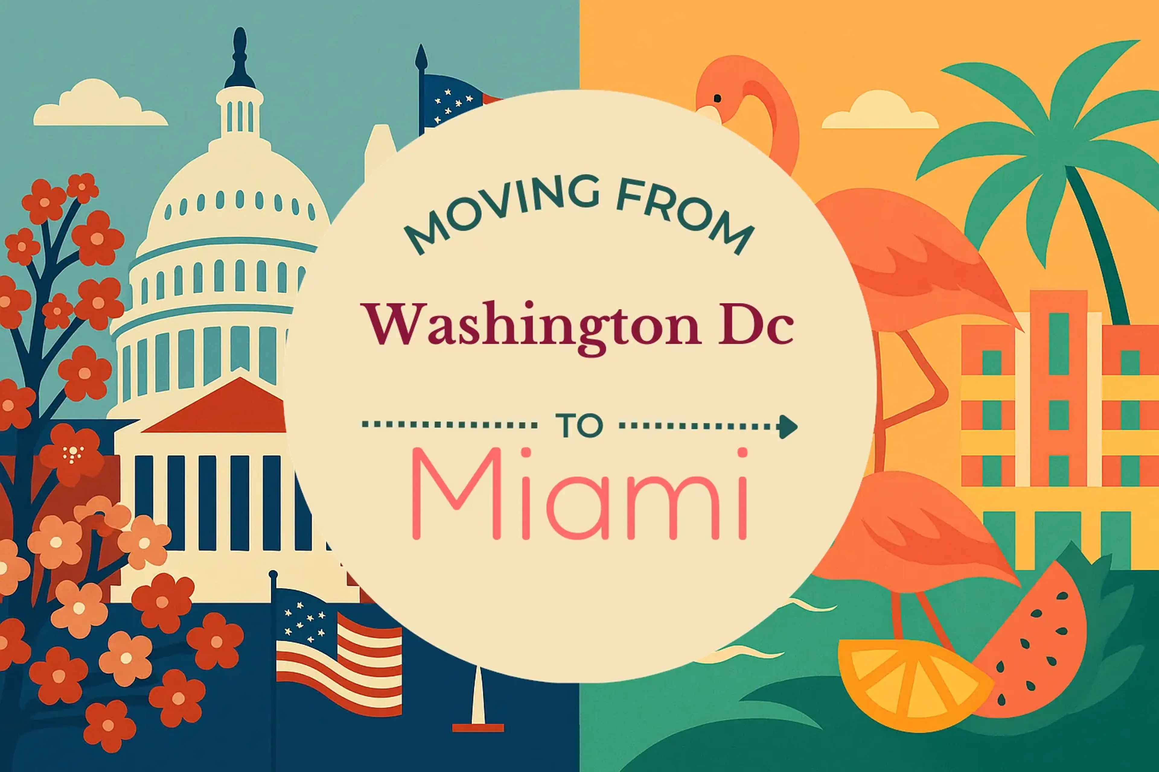 Side-by-side comparison of Washington DC to Miami moving companies