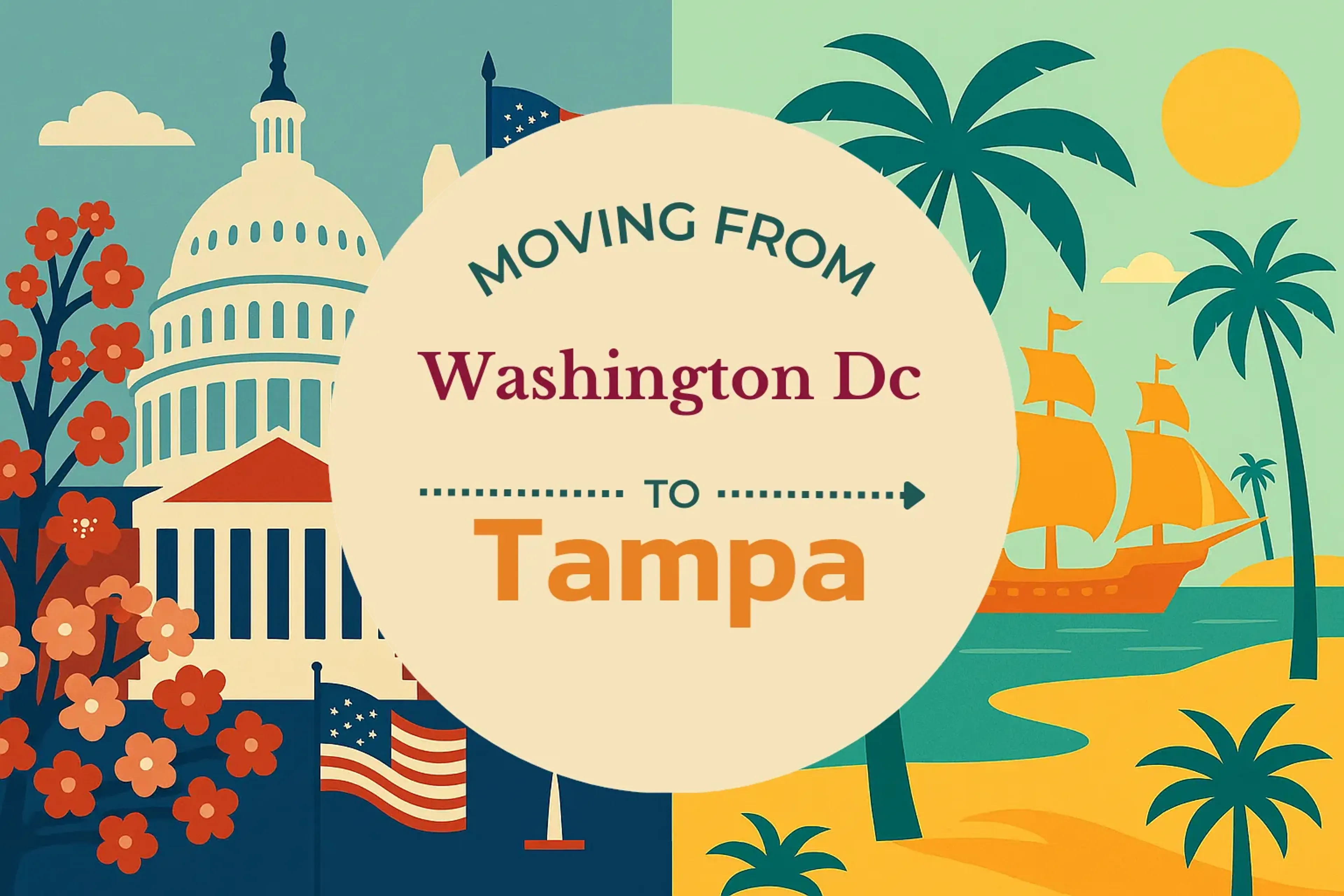 Side-by-side comparison of Washington DC to Tampa moving companies