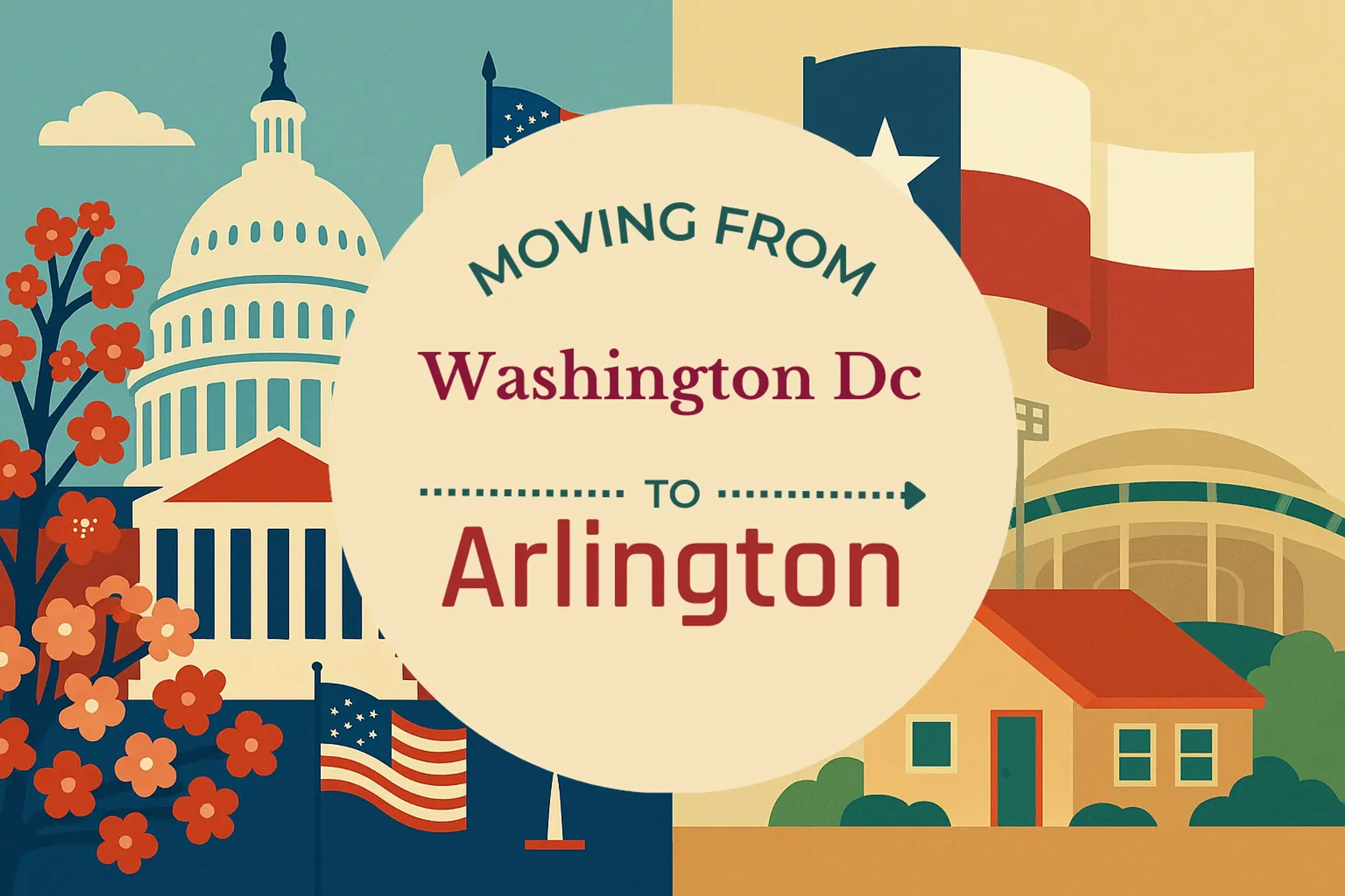 Side-by-side comparison of Washington DC to Arlington moving companies