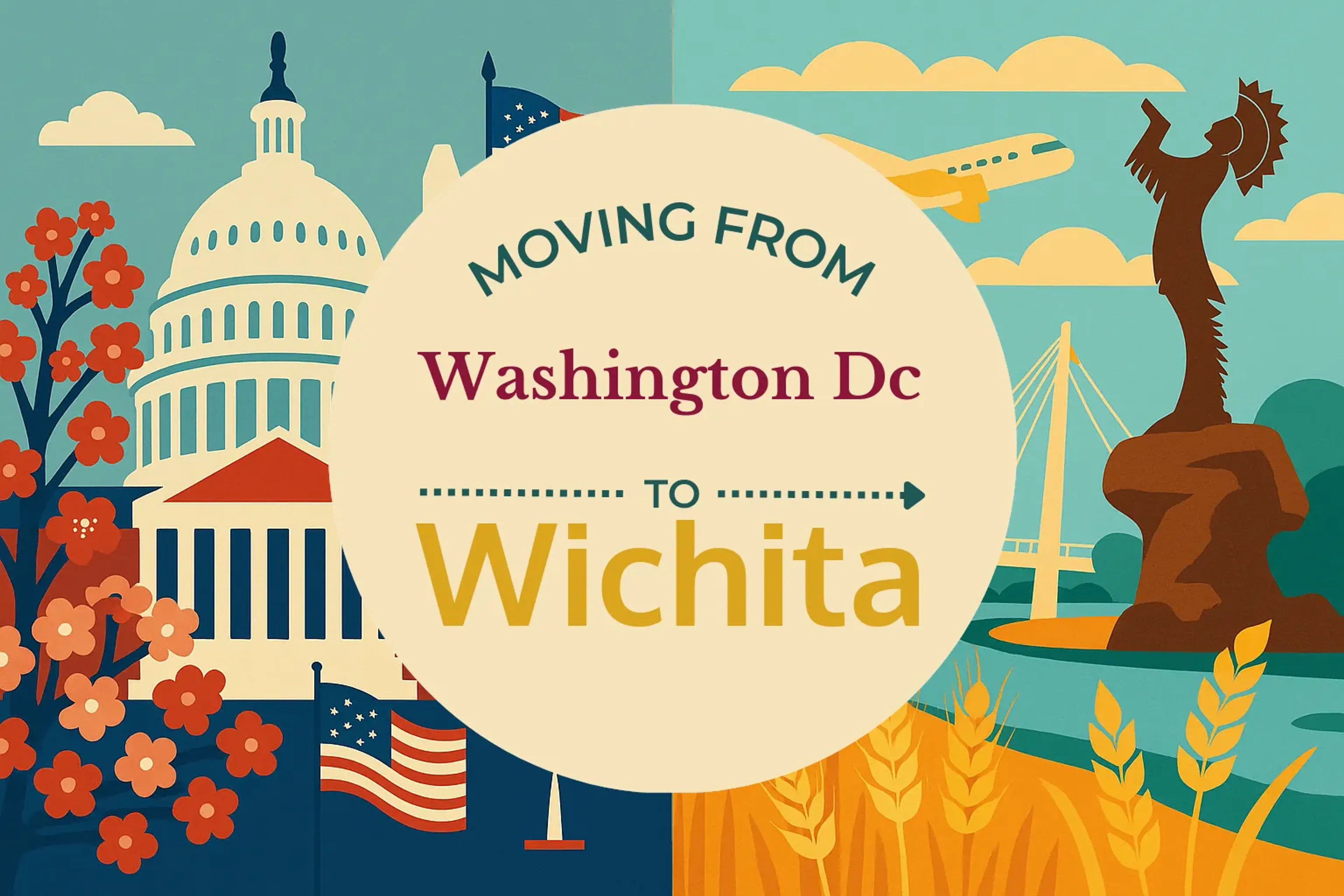Side-by-side comparison of Washington DC to Wichita moving companies
