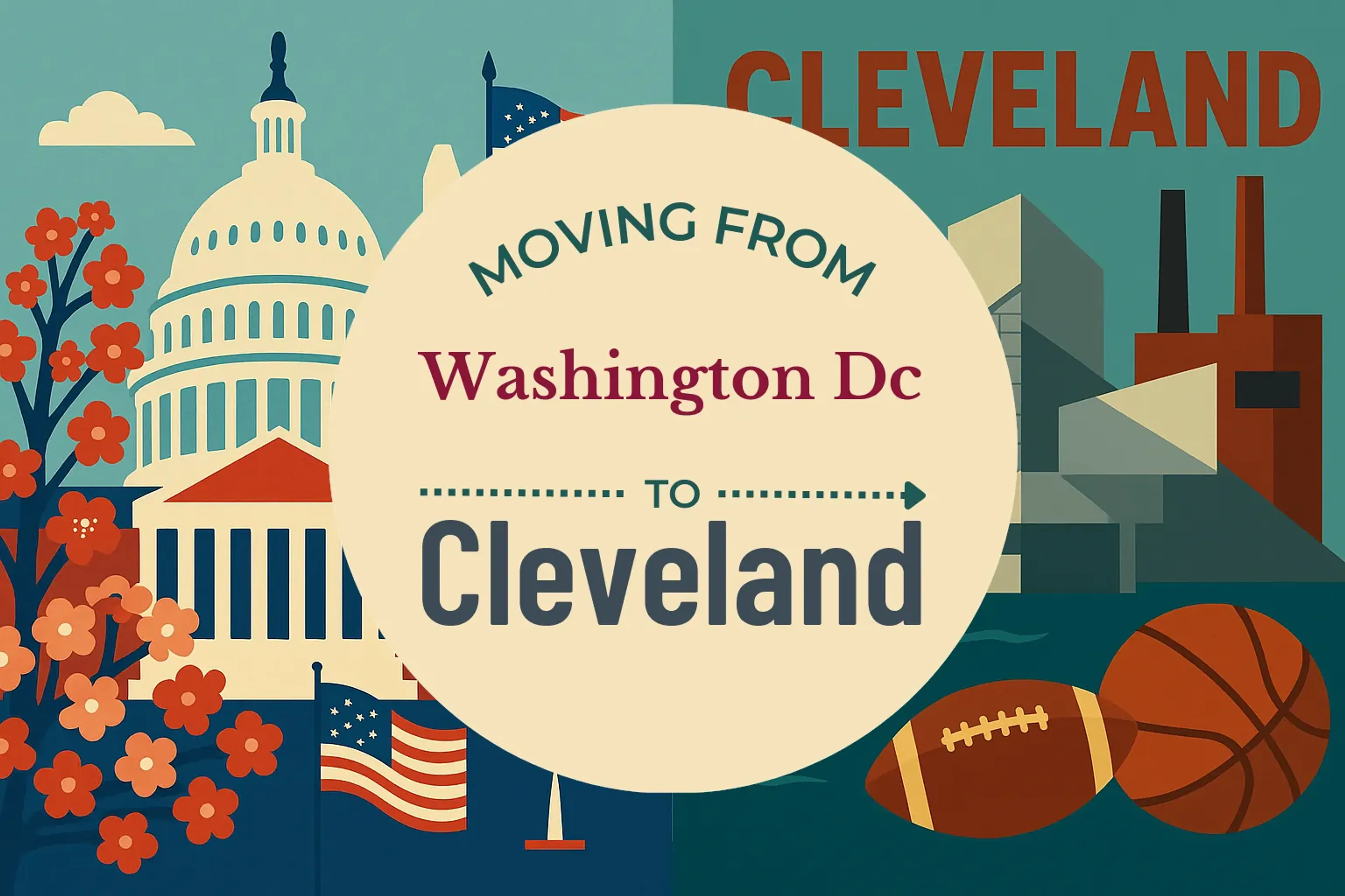 Side-by-side comparison of Washington DC to Cleveland moving companies