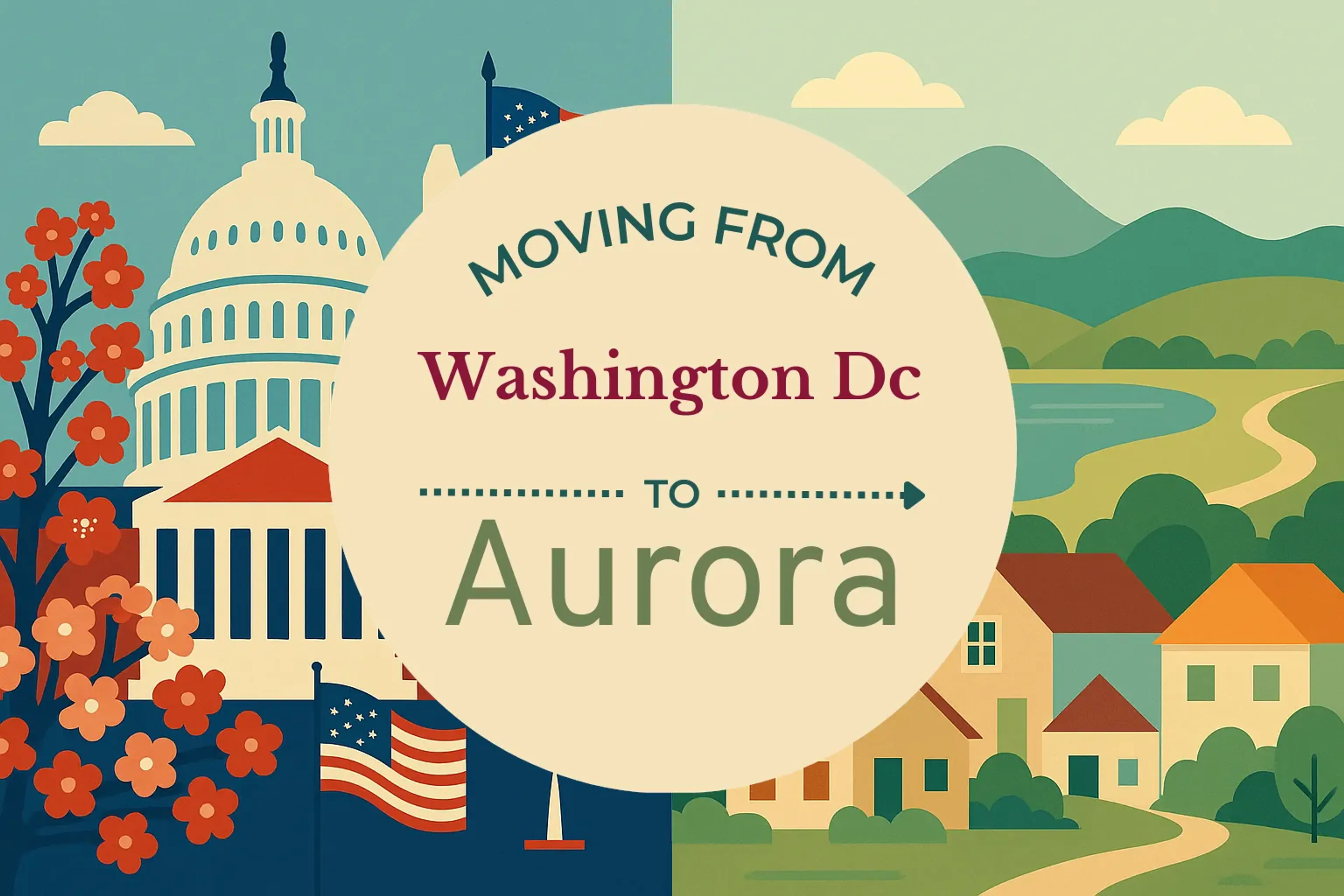 Side-by-side comparison of Washington DC to Aurora moving companies