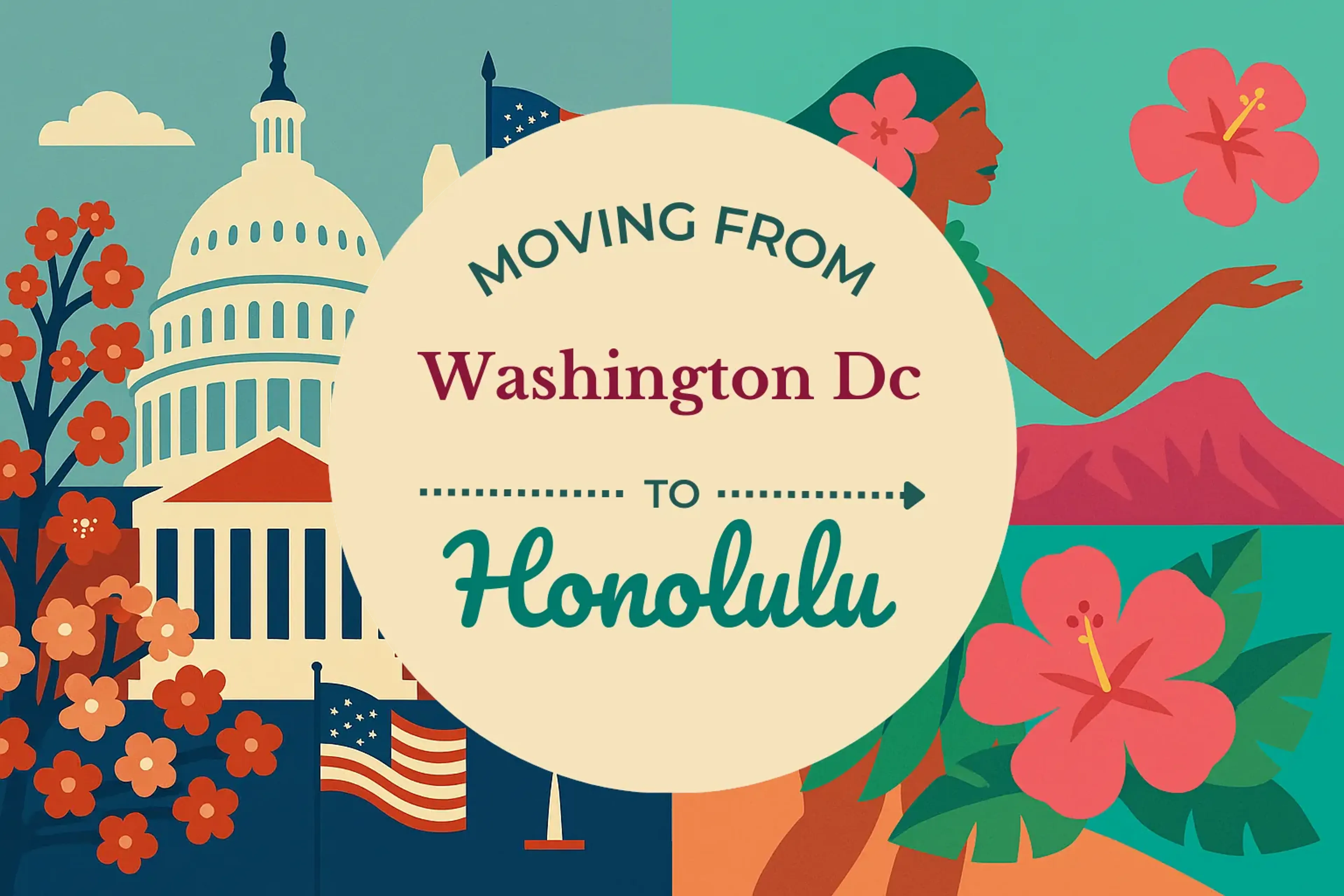 Side-by-side comparison of Washington DC to Honolulu moving companies