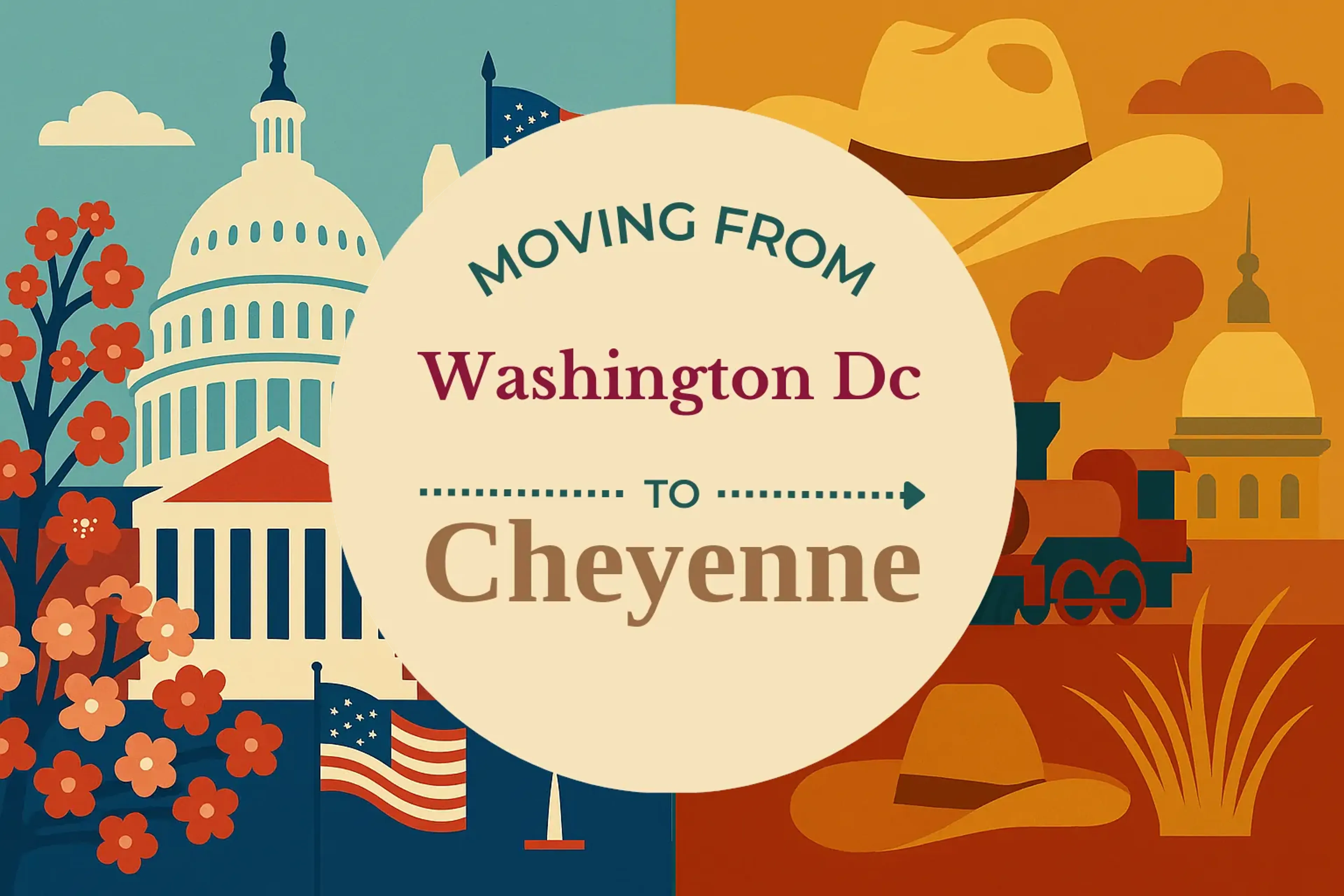 Side-by-side comparison of Washington DC to Cheyenne moving companies