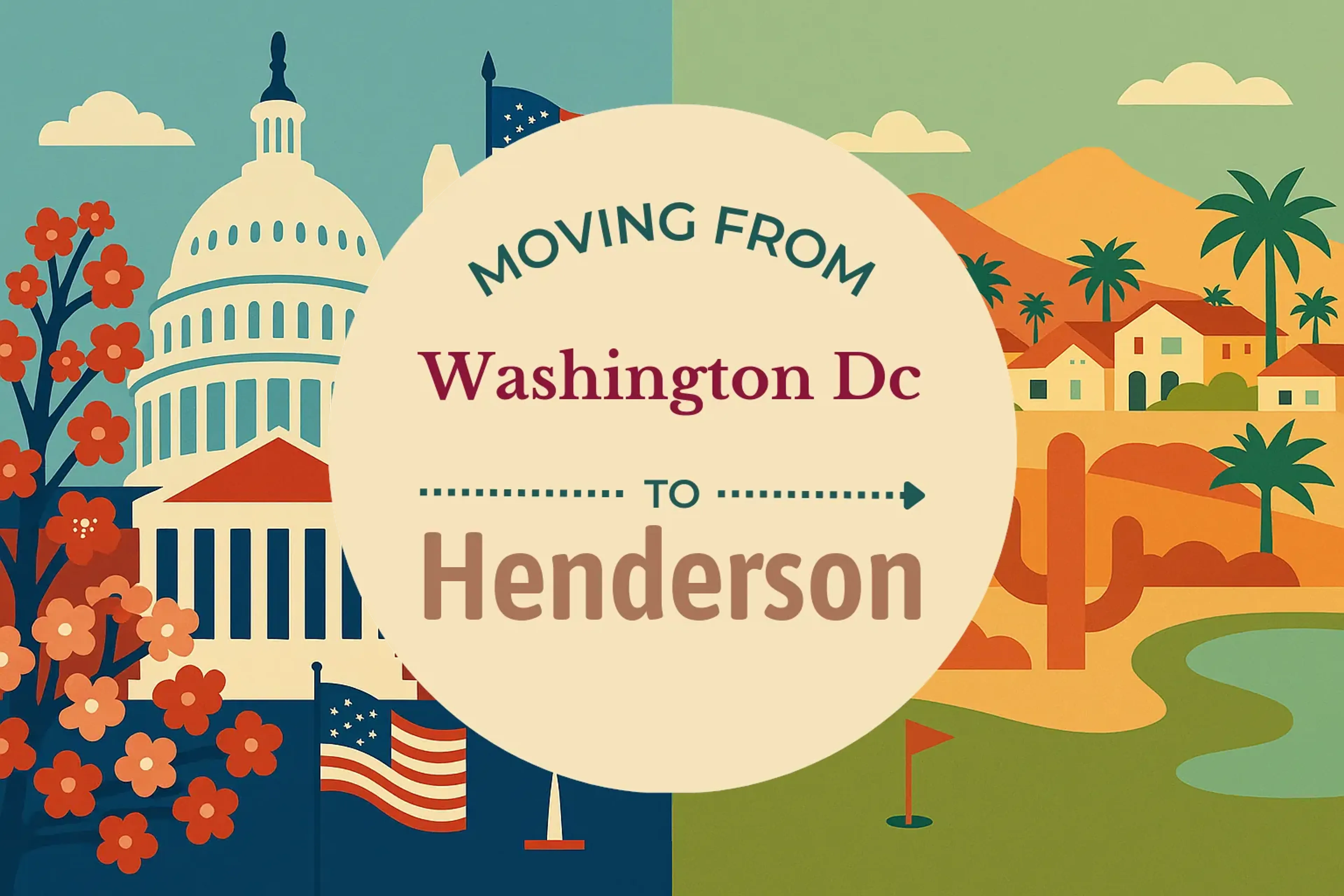 Side-by-side comparison of Washington DC to Henderson moving companies