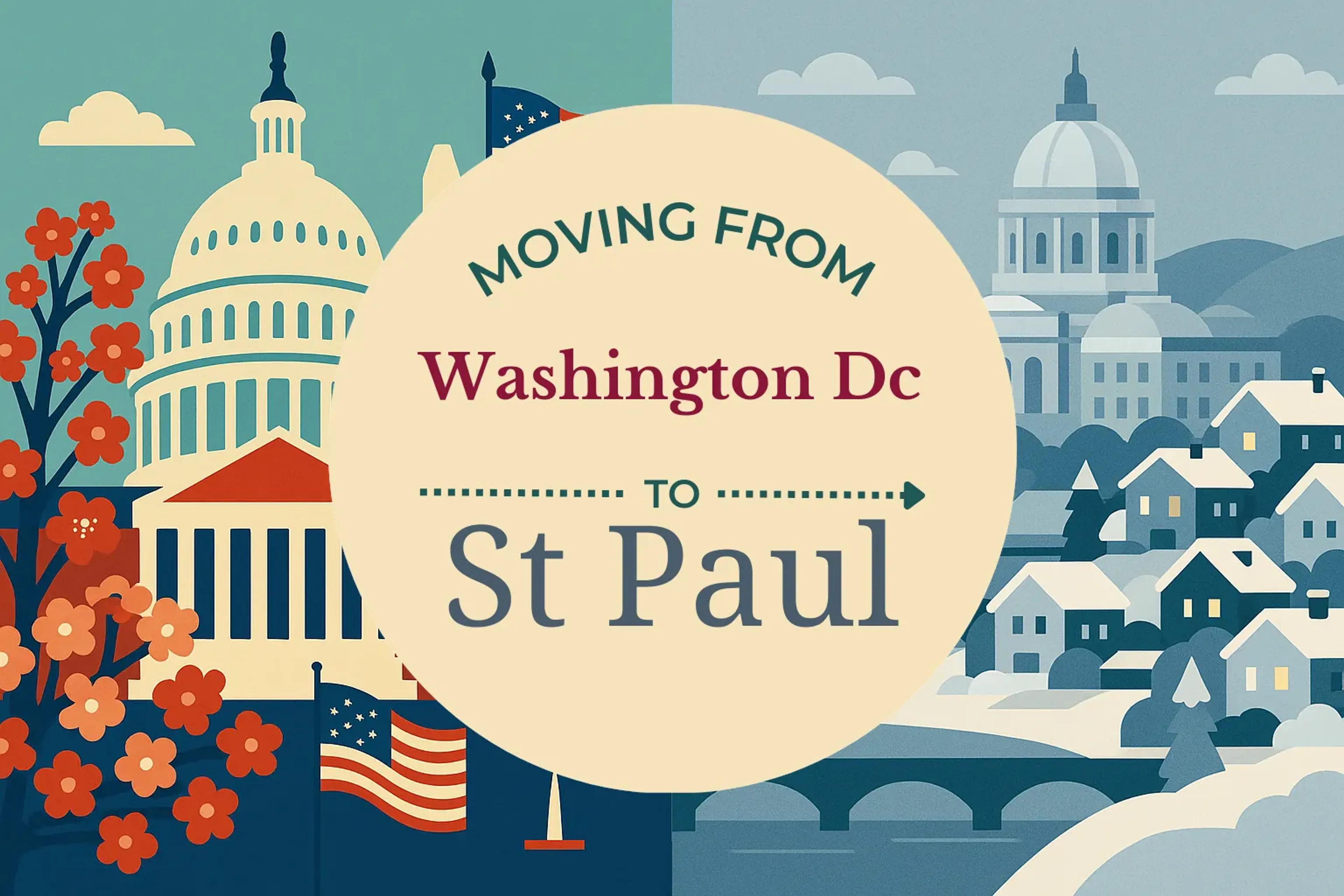 Side-by-side comparison of Washington DC to St. Paul moving companies