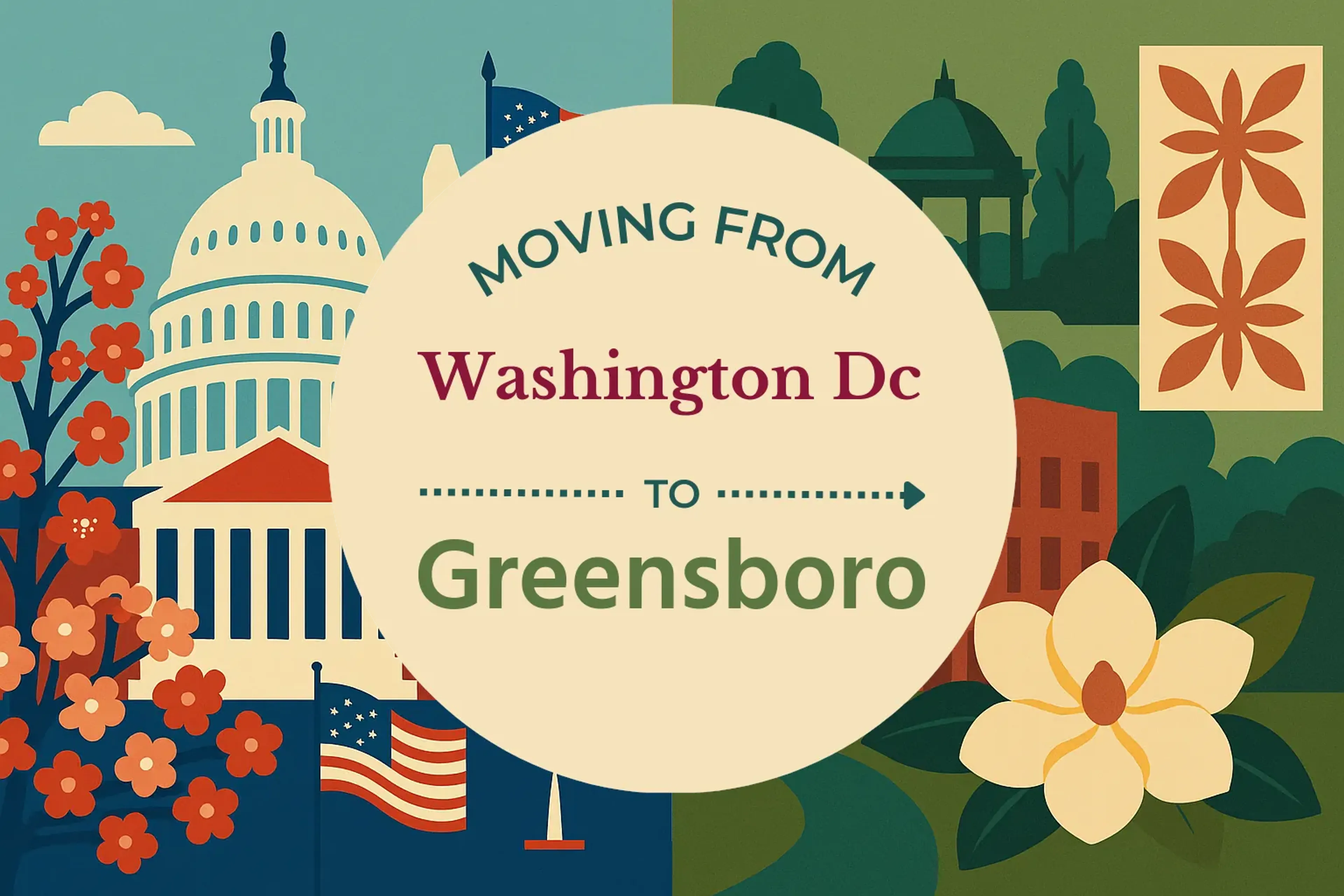 Side-by-side comparison of Washington DC to Greensboro moving companies