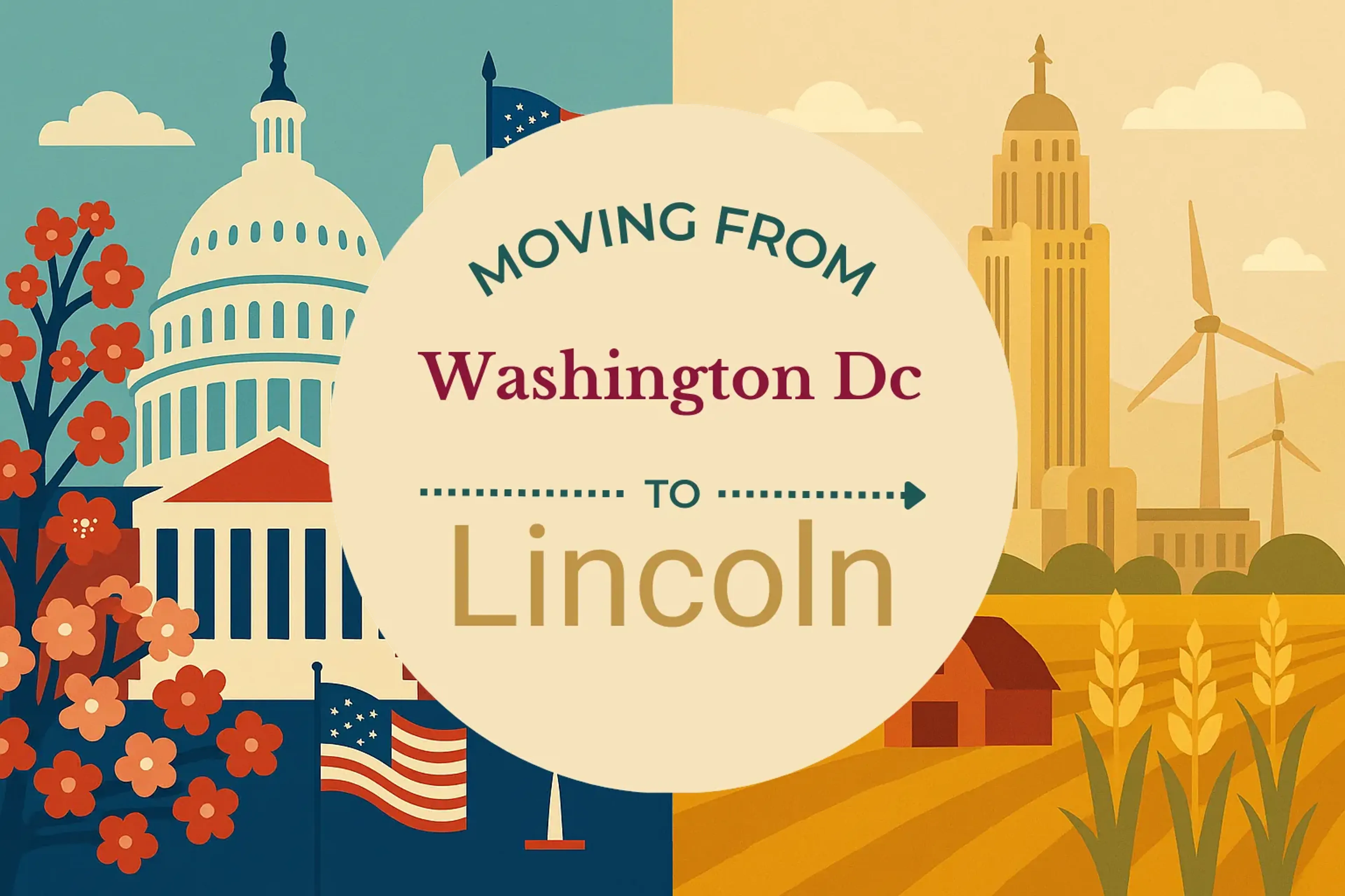 Side-by-side comparison of Washington DC to Lincoln moving companies