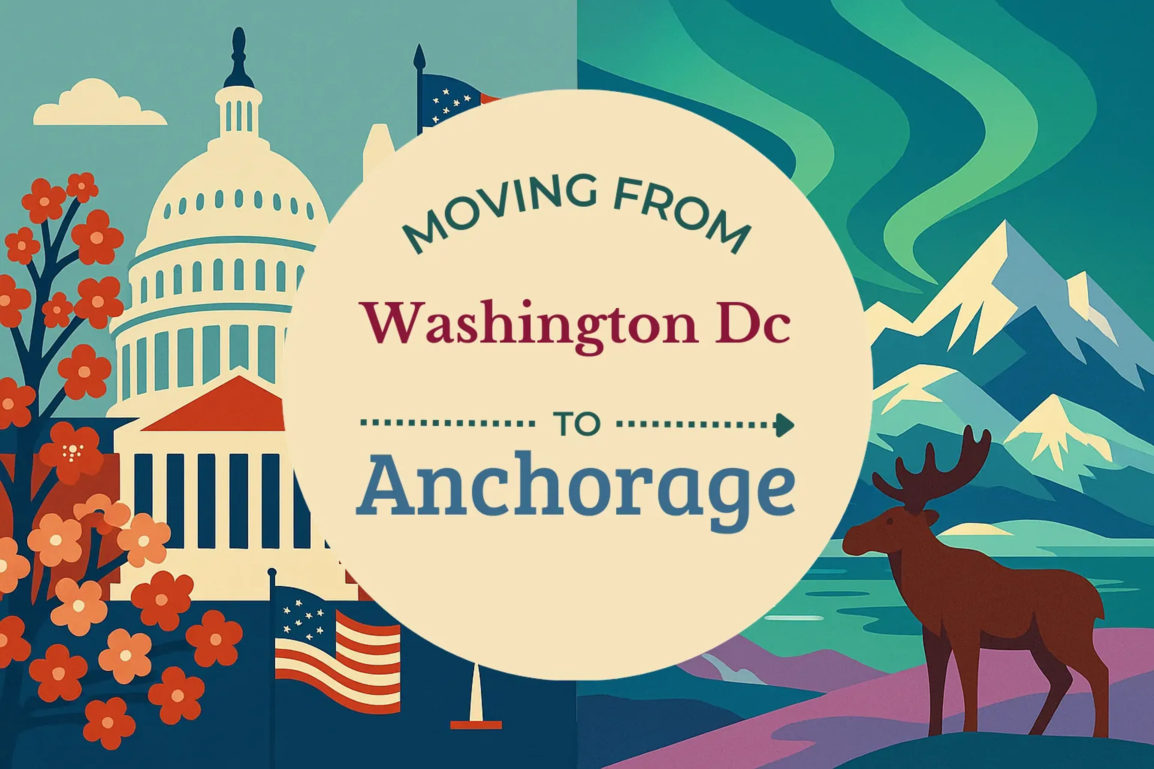 Side-by-side comparison of Washington DC to Anchorage moving companies