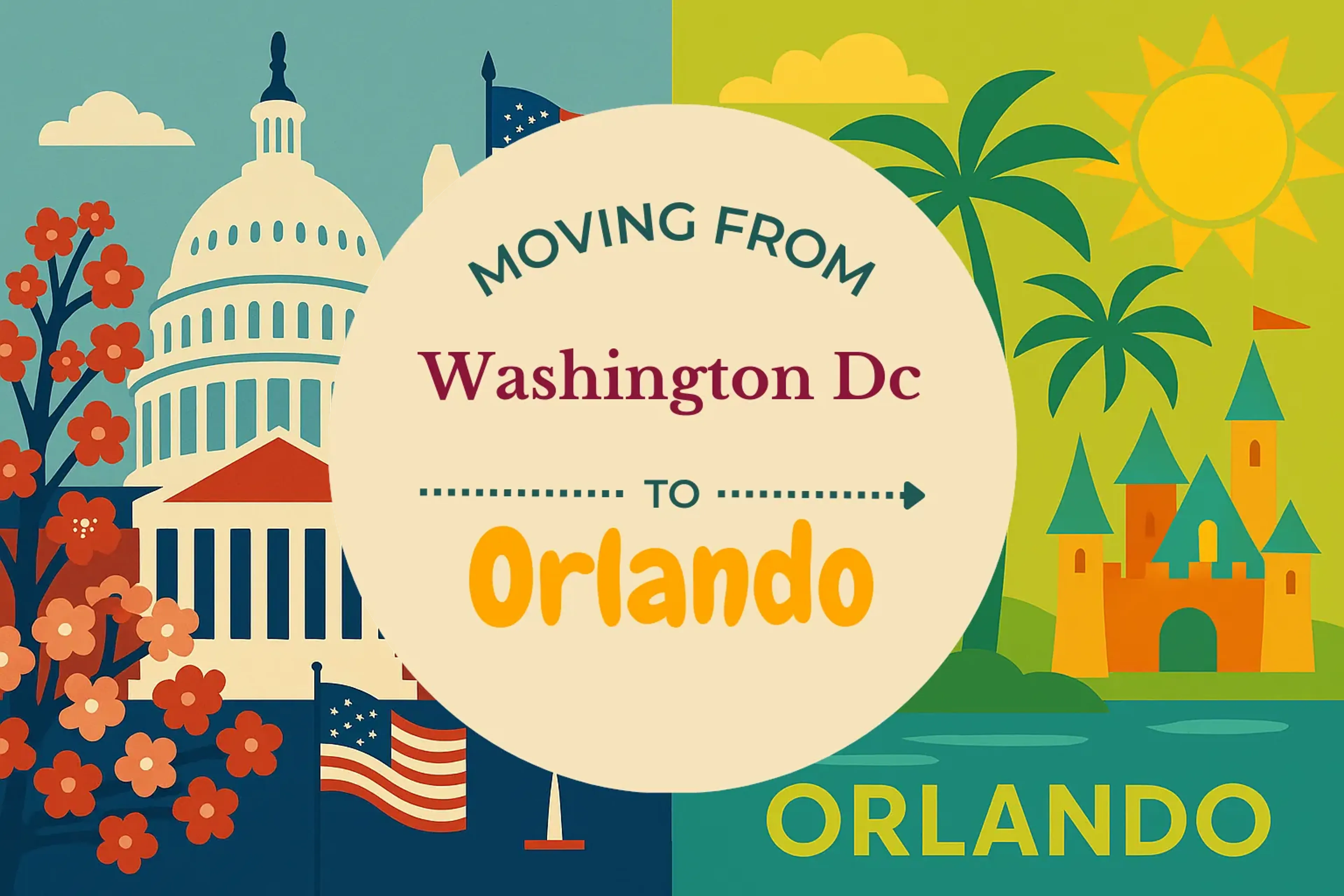 Side-by-side comparison of Washington DC to Orlando moving companies