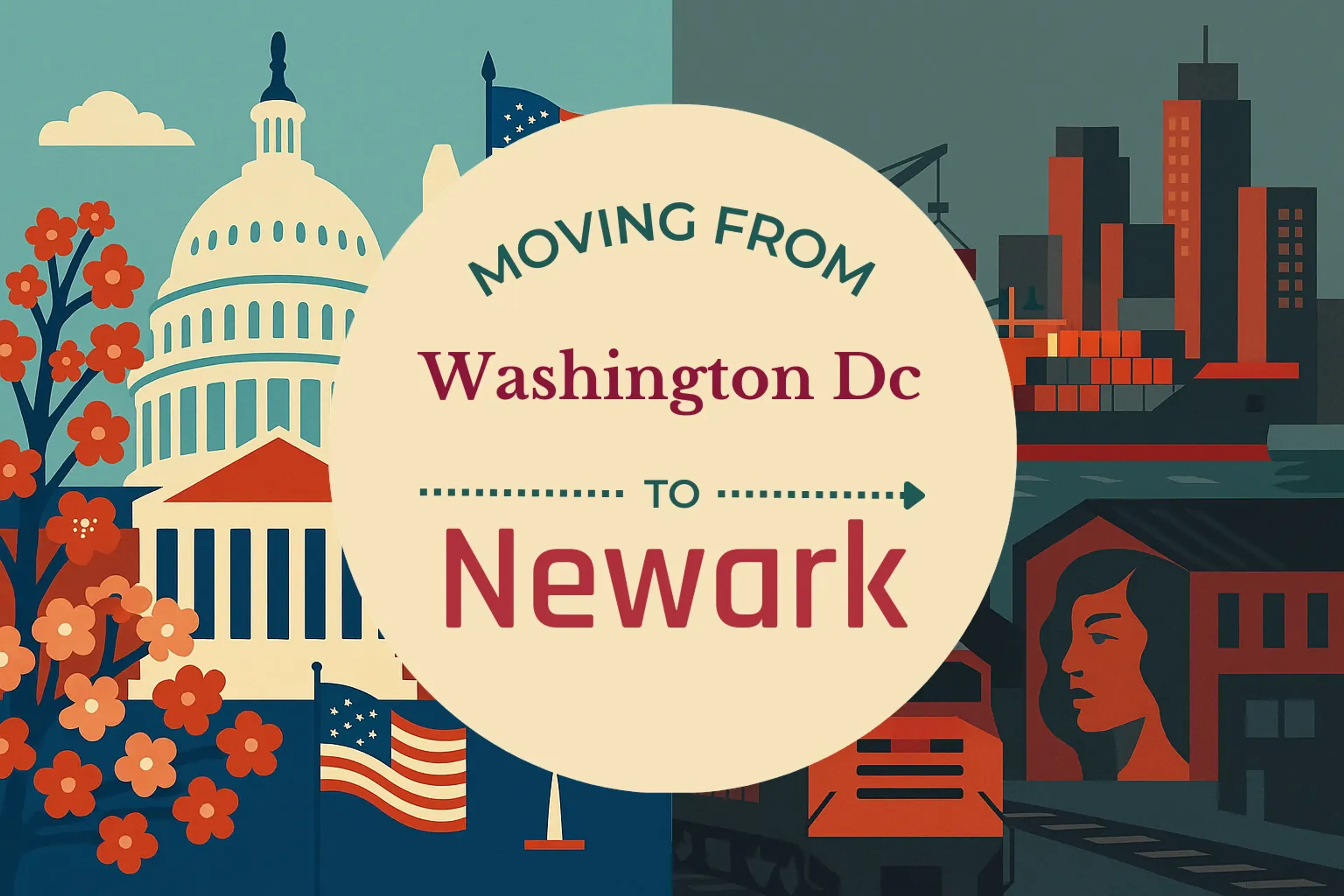 Side-by-side comparison of Washington DC to Newark moving companies
