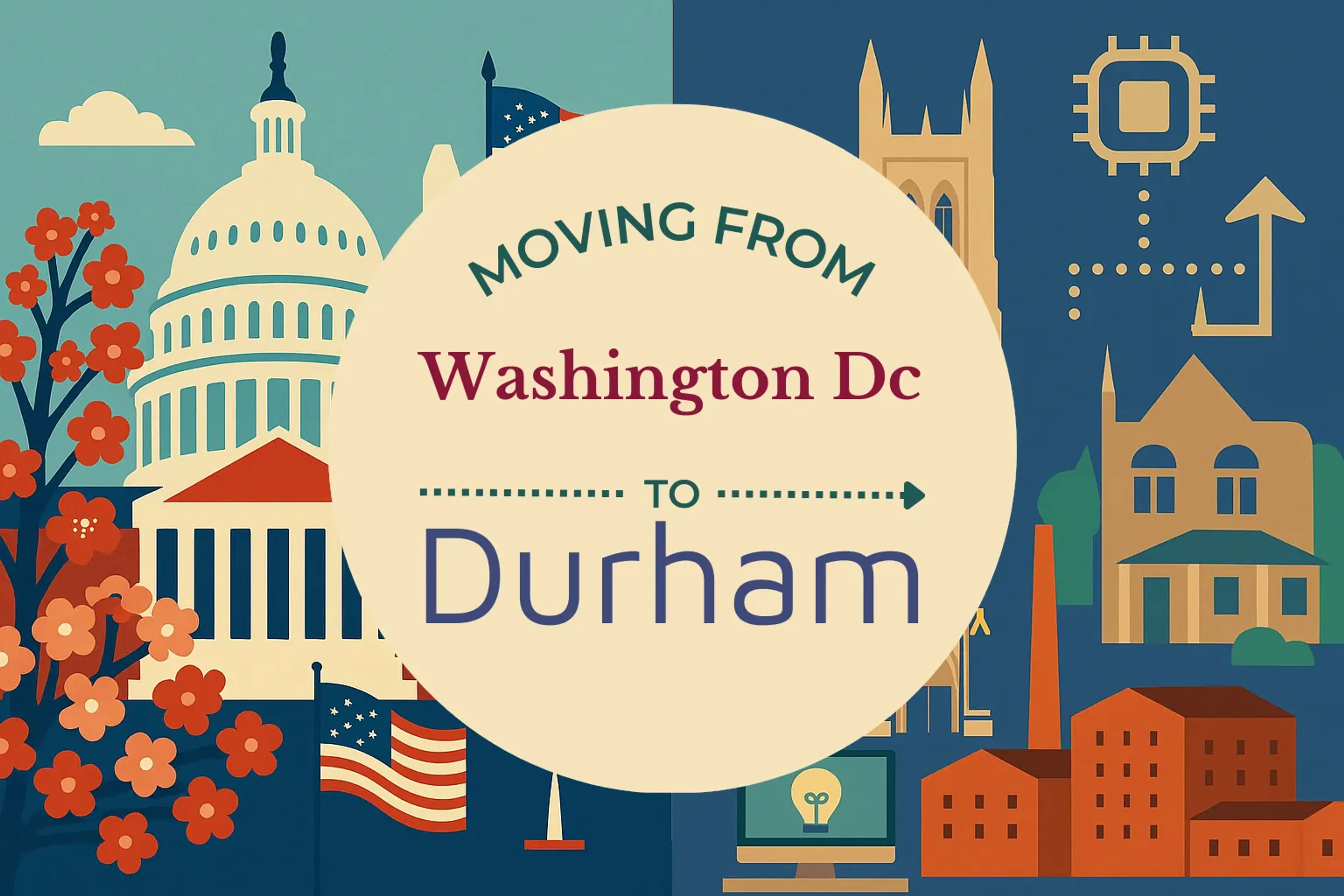 Side-by-side comparison of Washington DC to Durham moving companies