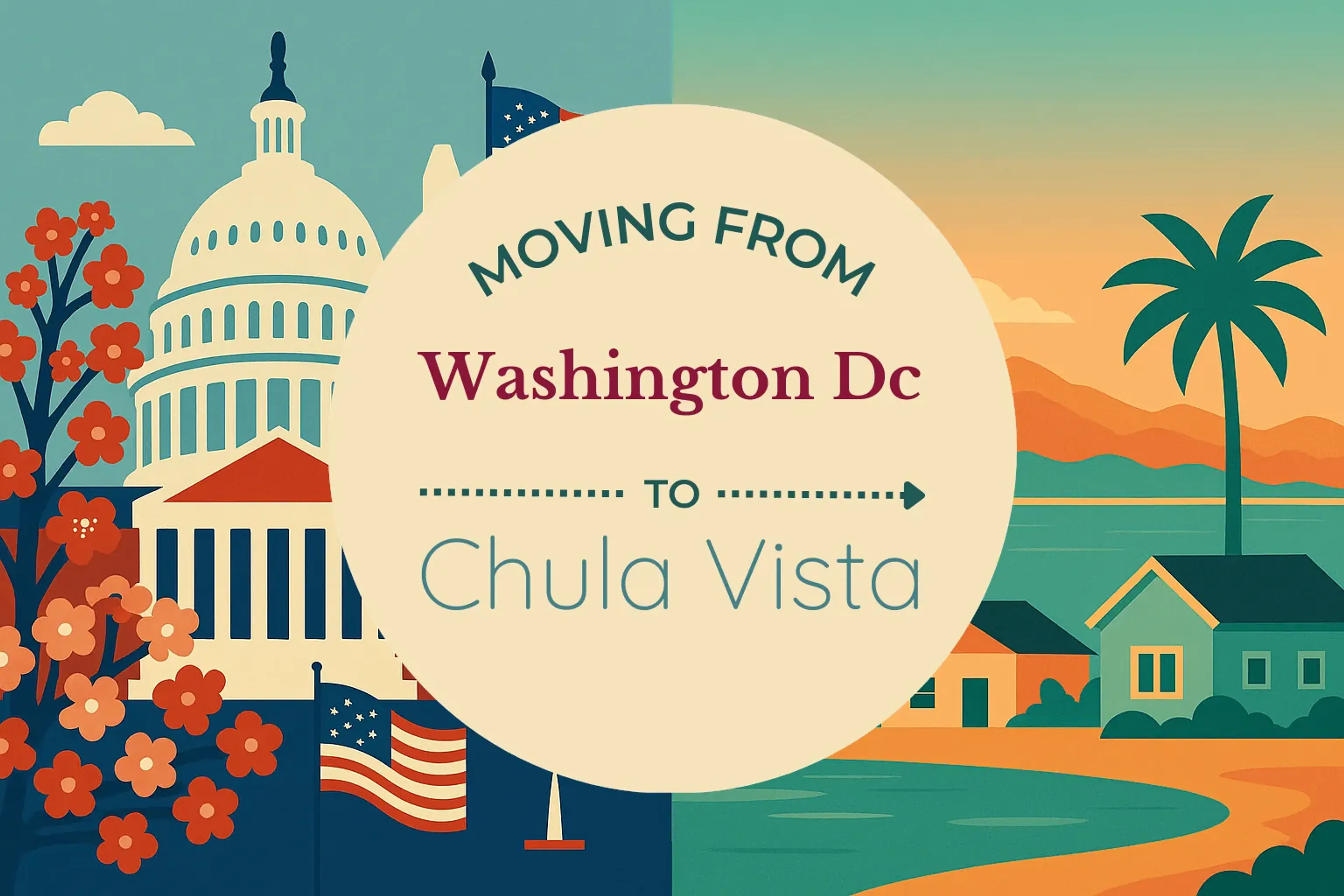 Side-by-side comparison of Washington DC to Chula Vista moving companies