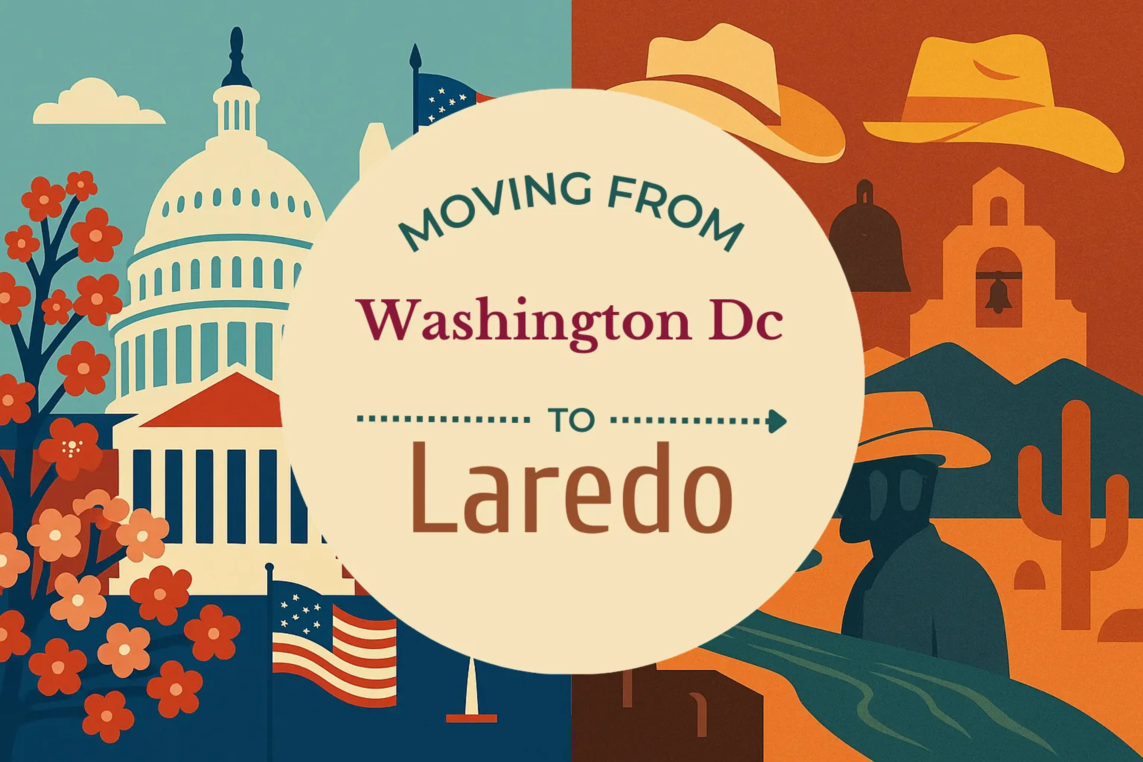 Side-by-side comparison of Washington DC to Laredo moving companies