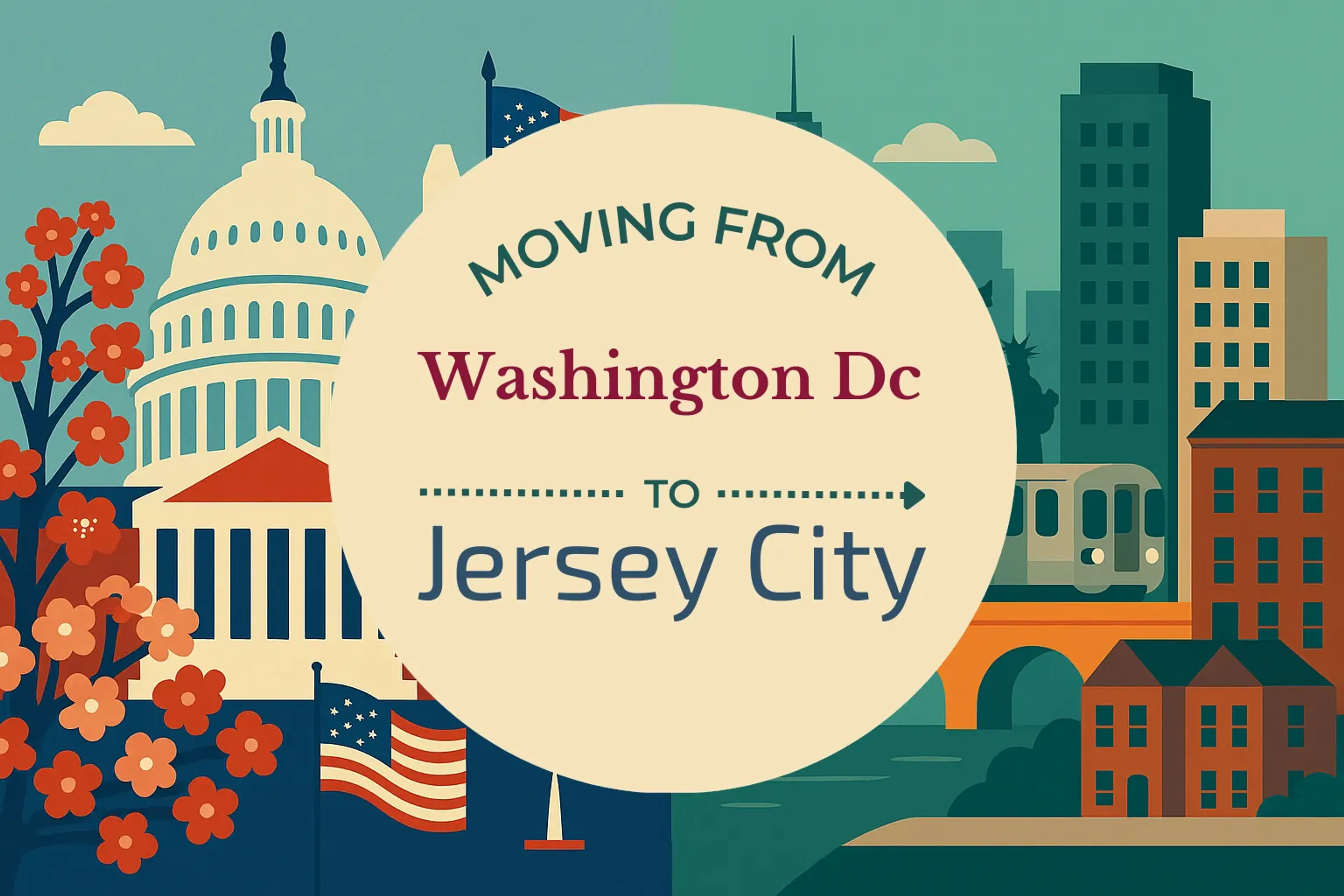 Side-by-side comparison of Washington DC to Jersey City moving companies