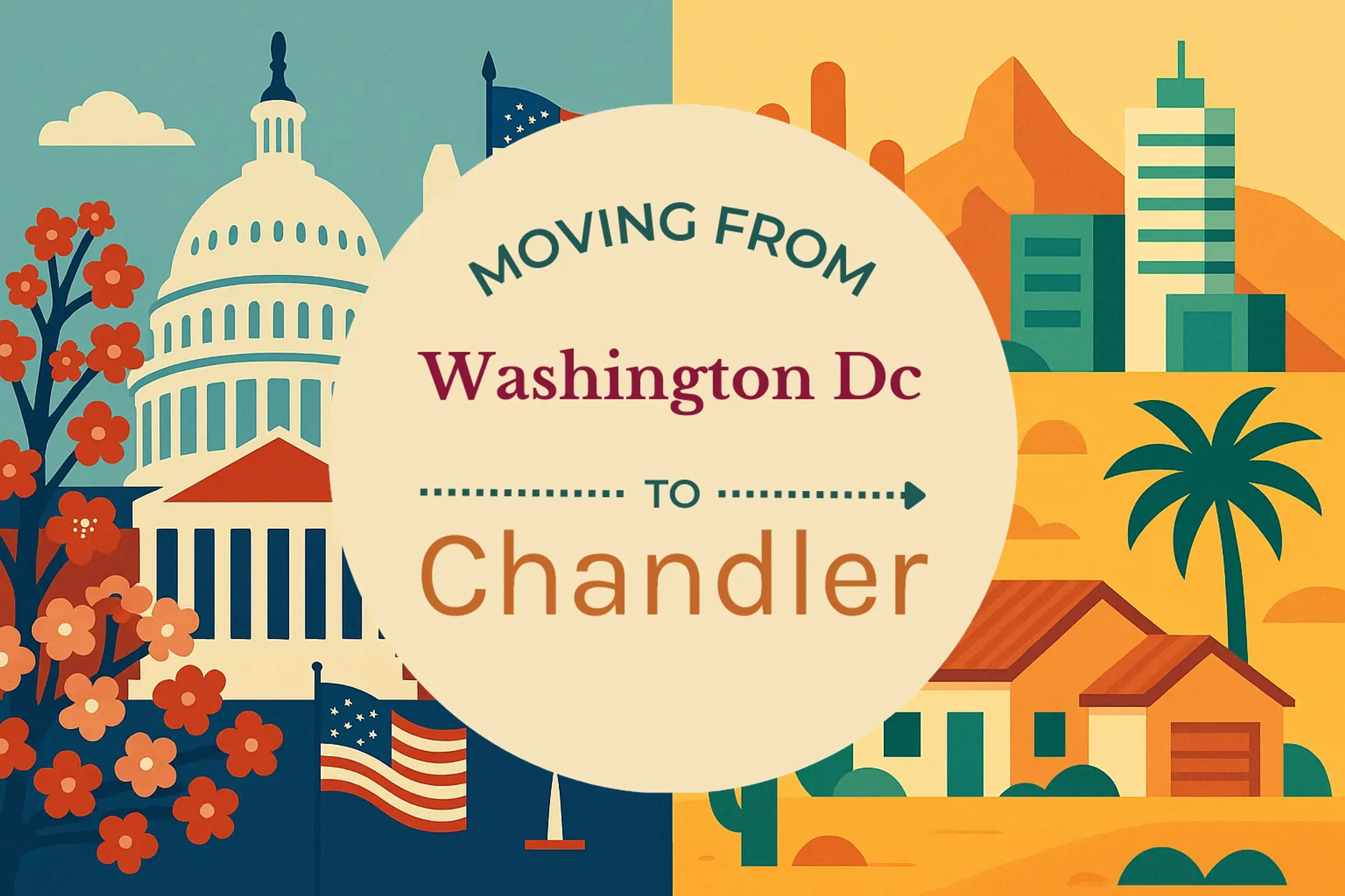 Side-by-side comparison of Washington DC to Chandler moving companies