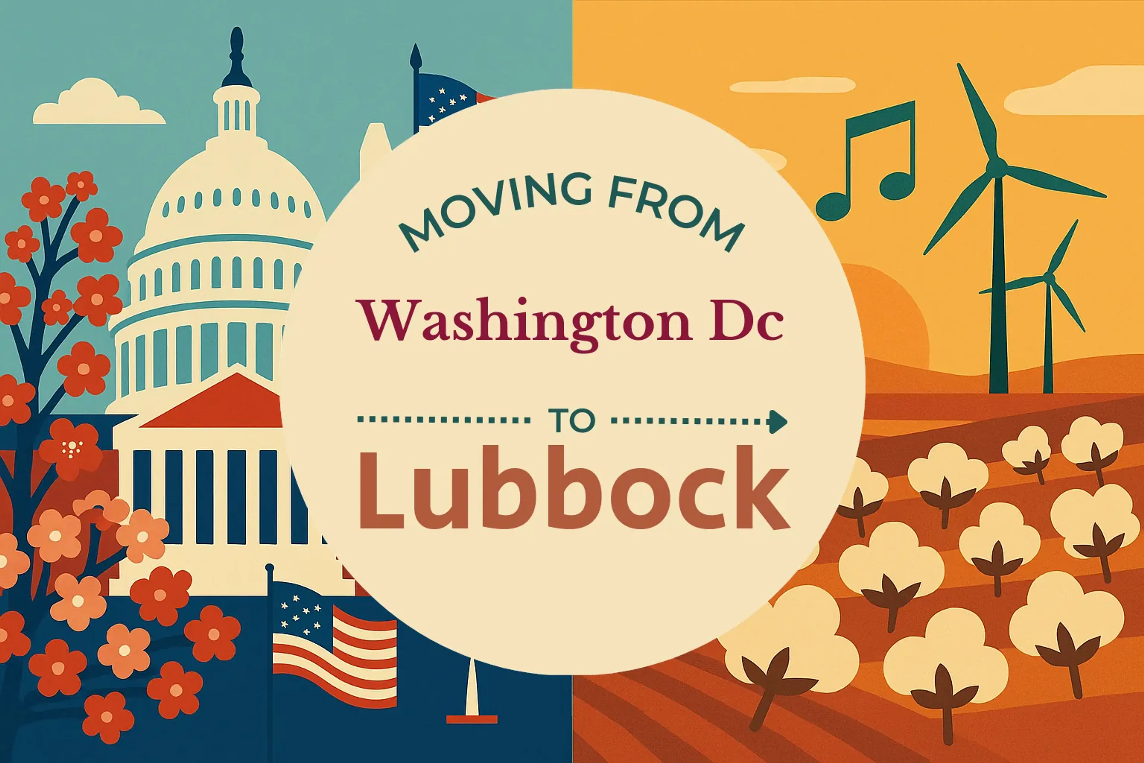 Side-by-side comparison of Washington DC to Lubbock moving companies