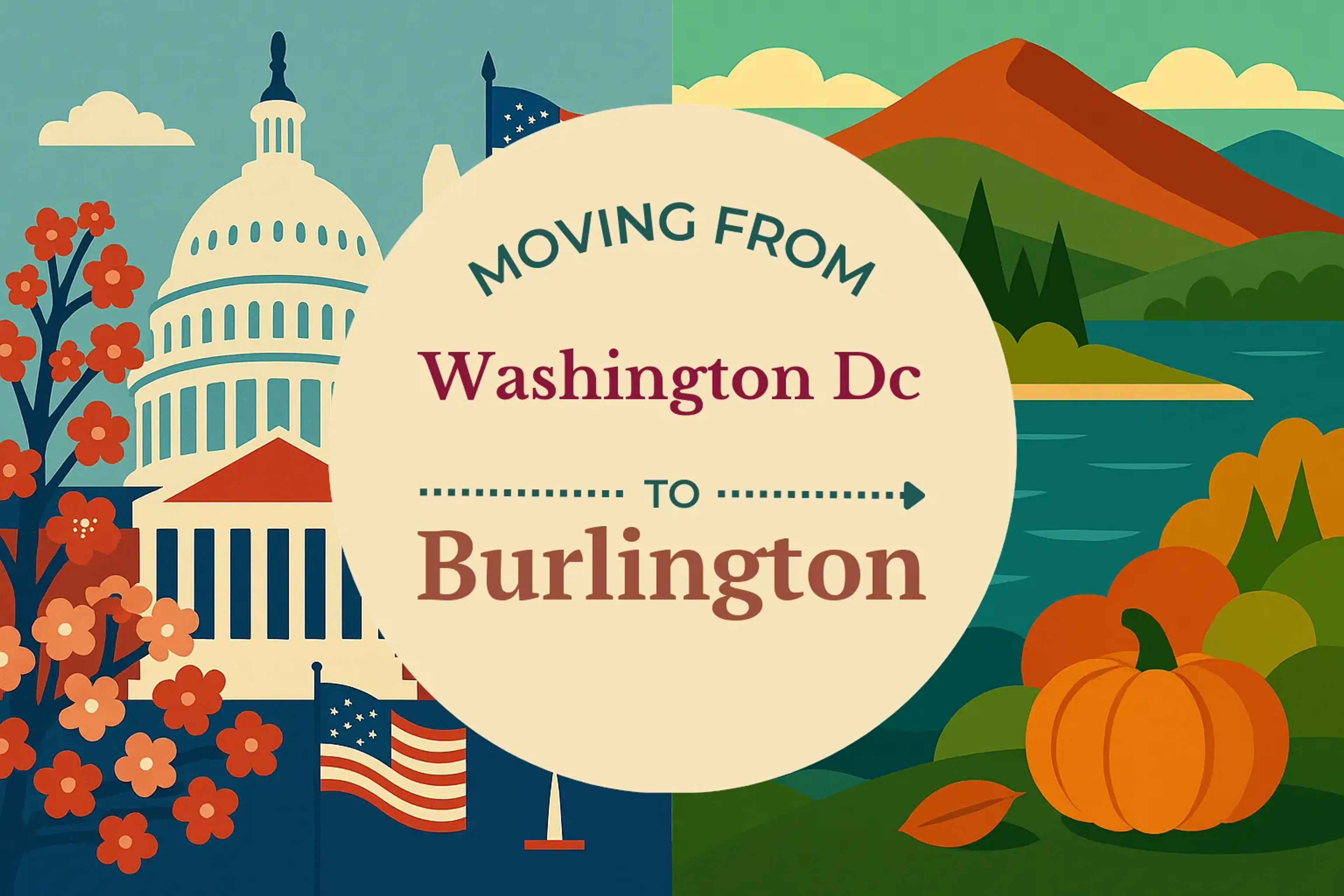 Side-by-side comparison of Washington DC to Burlington moving companies