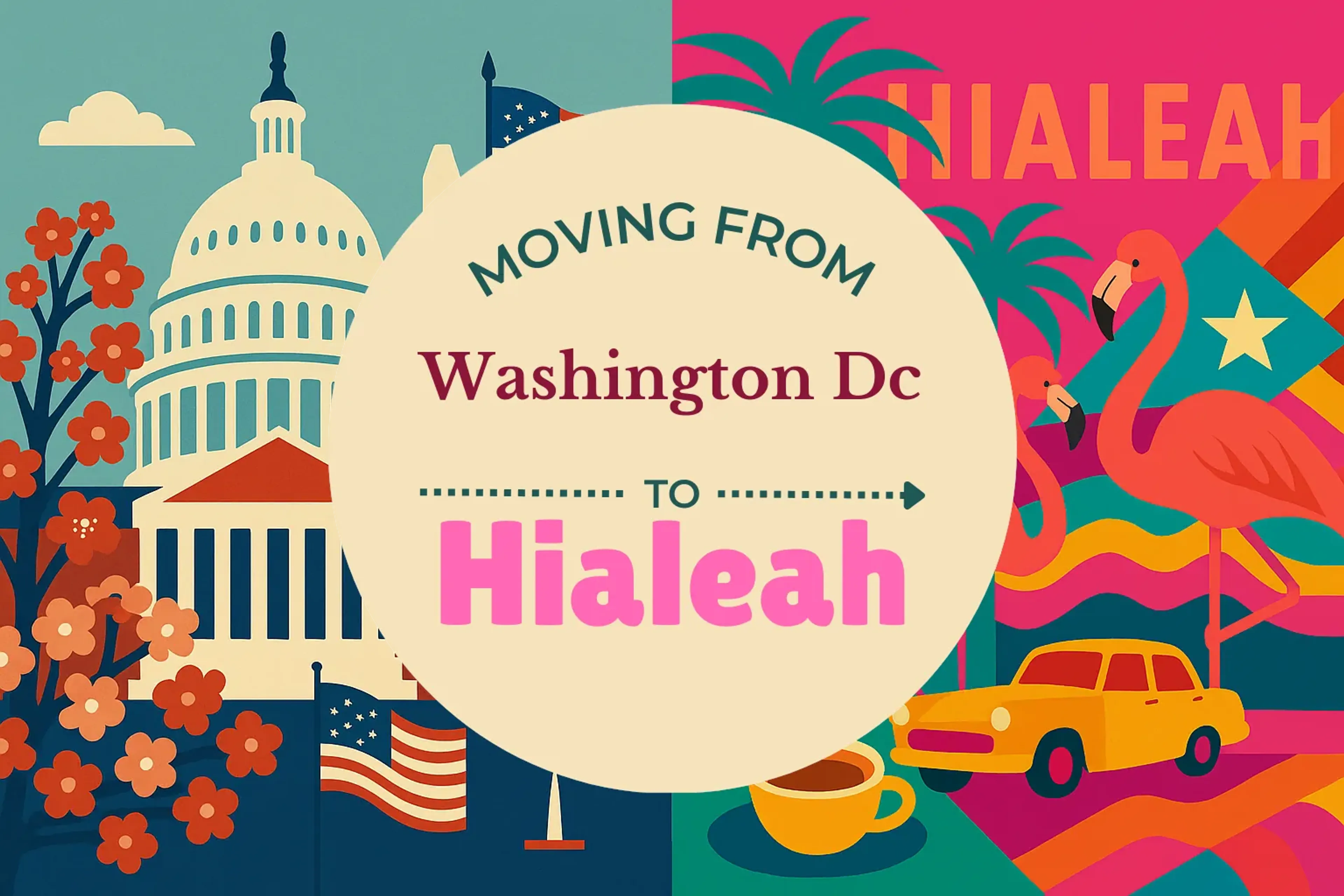 Side-by-side comparison of Washington DC to Hialeah moving companies