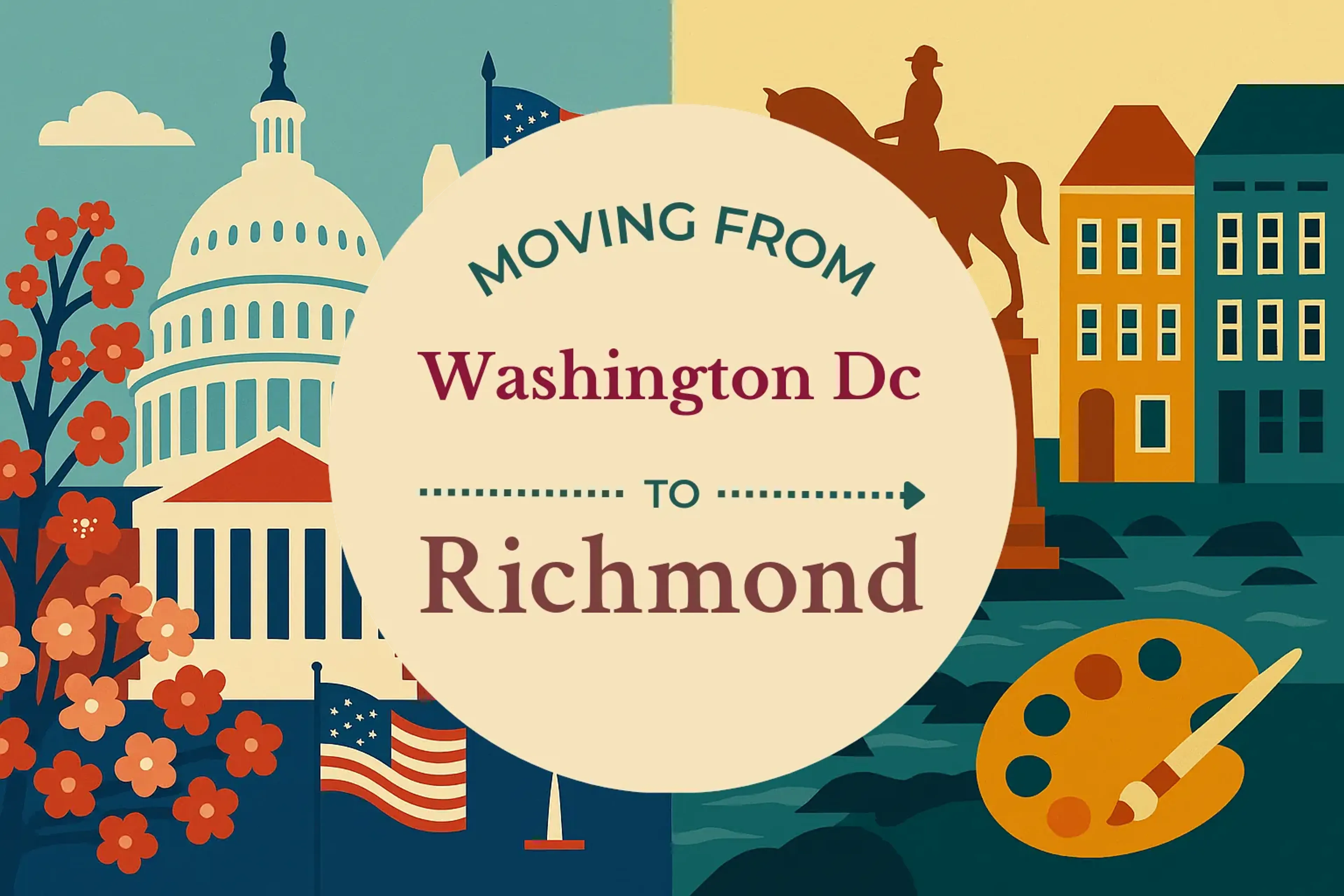 Side-by-side comparison of Washington DC to Richmond moving companies