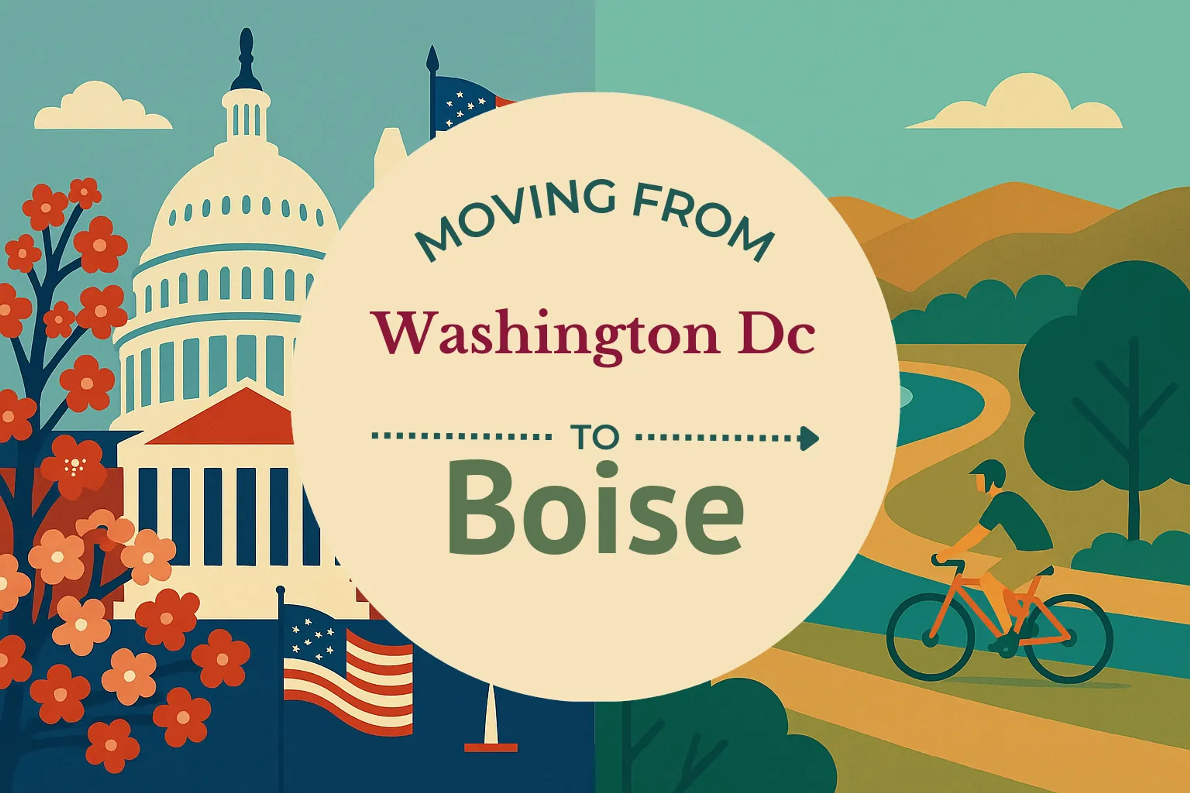 Side-by-side comparison of Washington DC to Boise moving companies