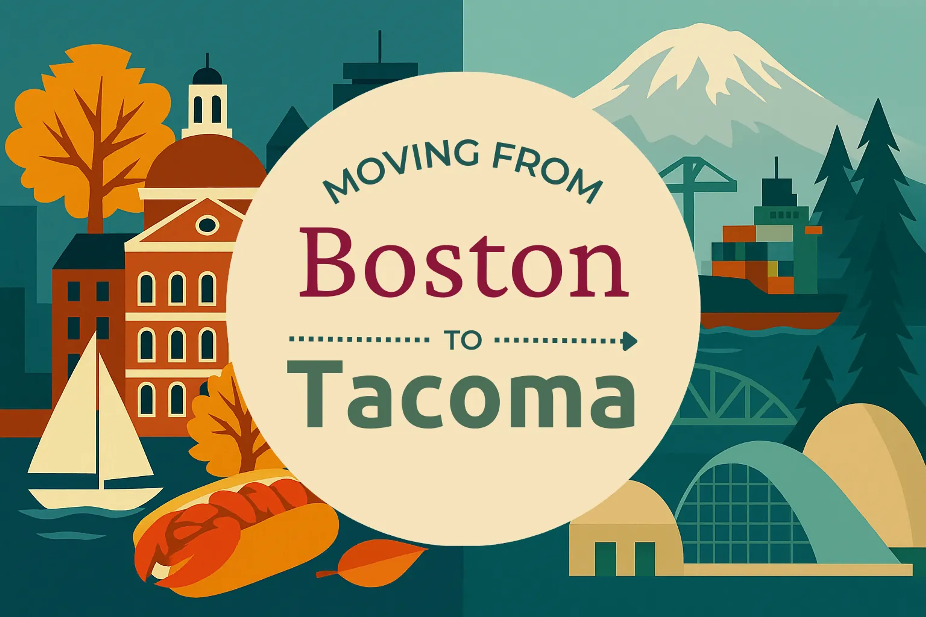 Side-by-side comparison of Boston to Tacoma moving companies