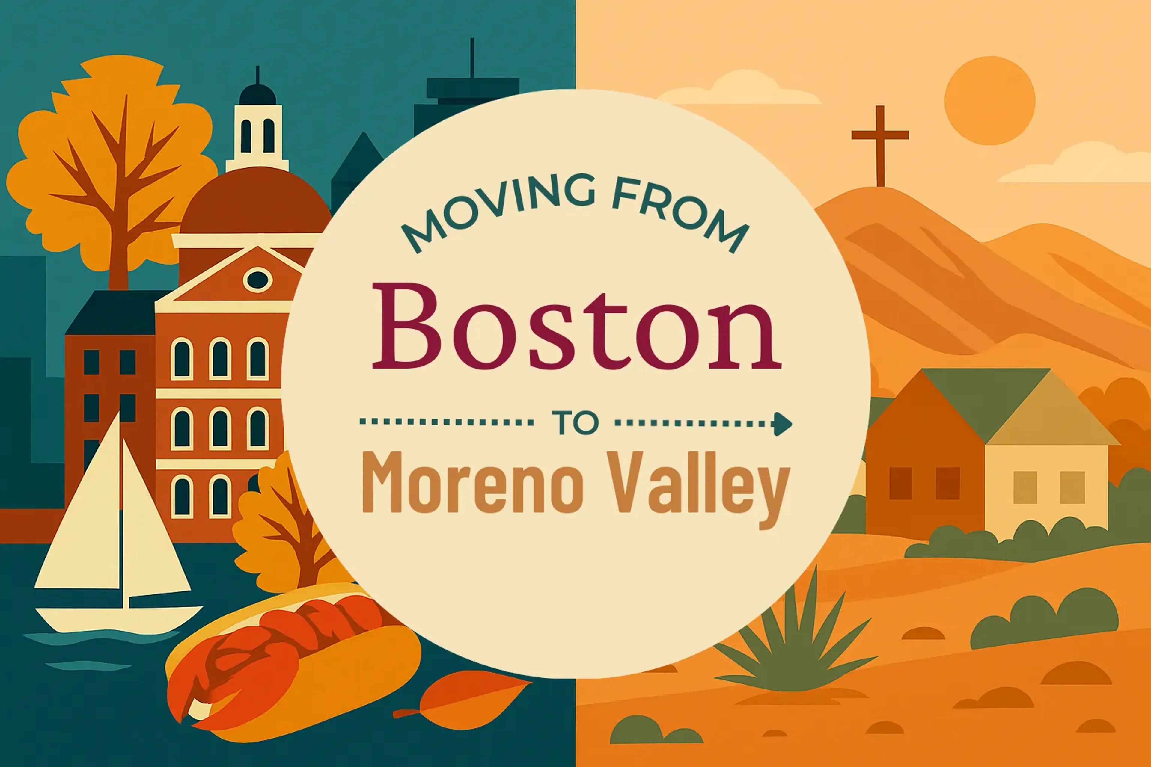 Side-by-side comparison of Boston to Moreno Valley moving companies