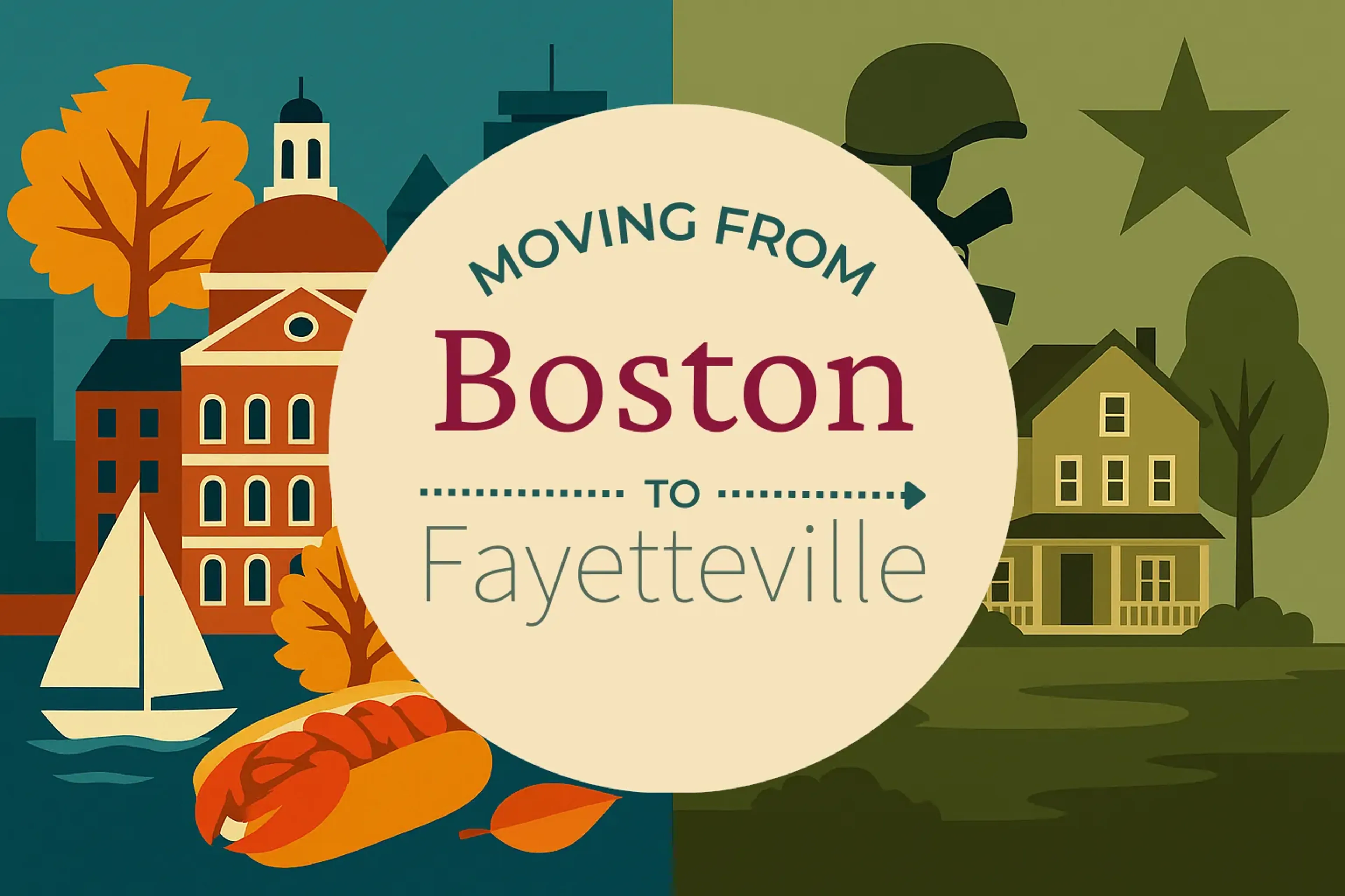 Side-by-side comparison of Boston to Fayetteville moving companies