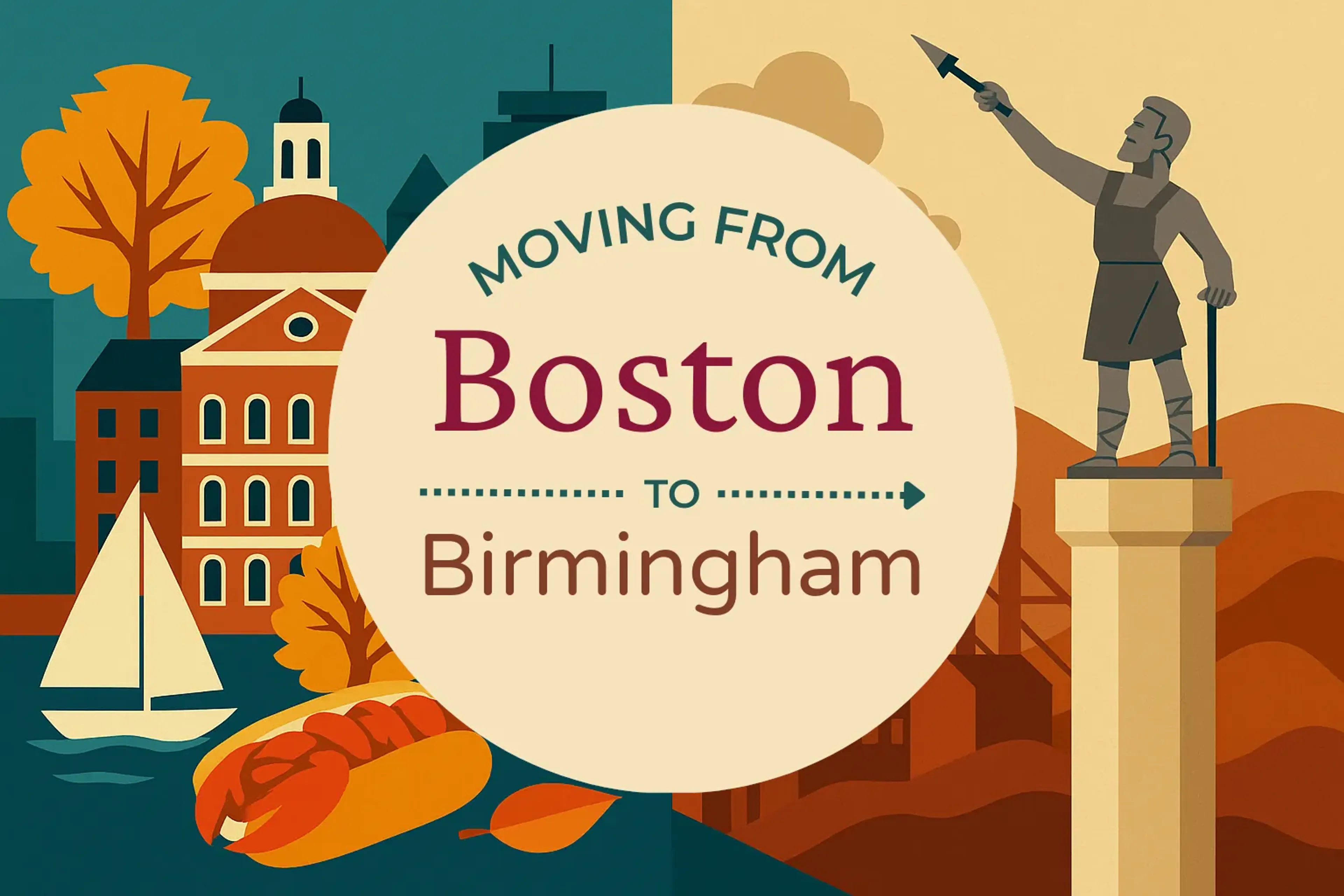Side-by-side comparison of Boston to Birmingham moving companies