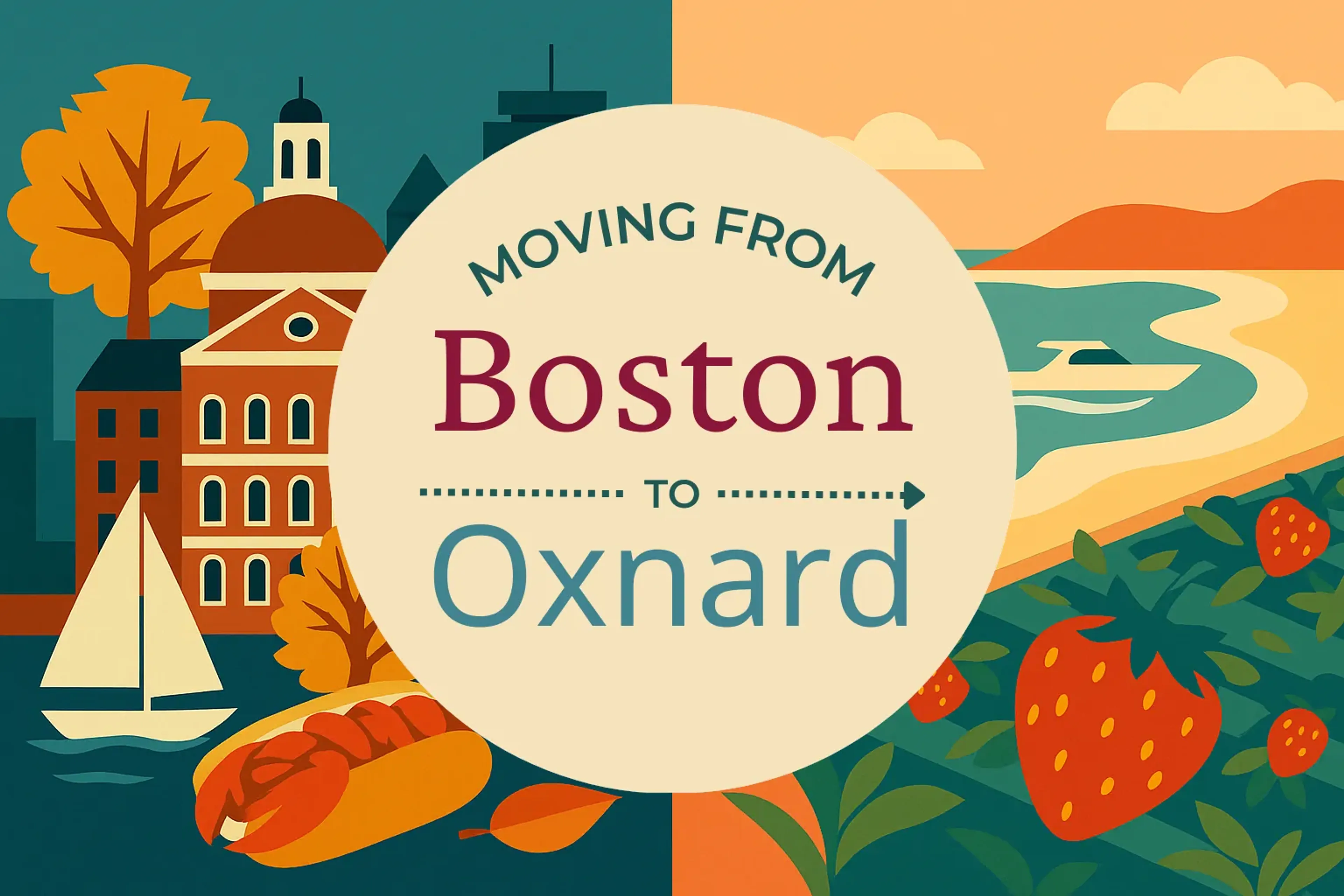 Side-by-side comparison of Boston to Oxnard moving companies