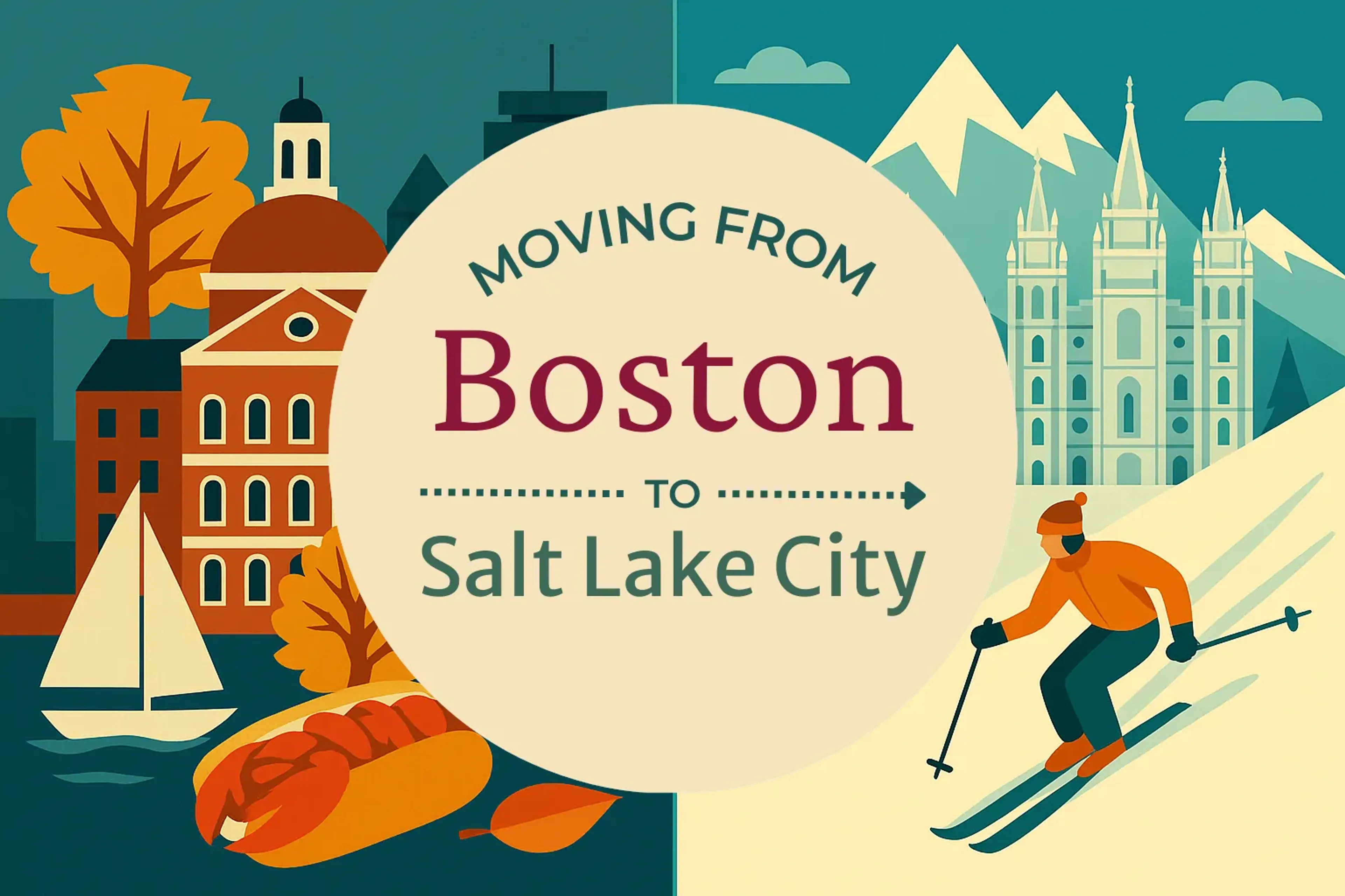 Side-by-side comparison of Boston to Salt Lake City moving companies