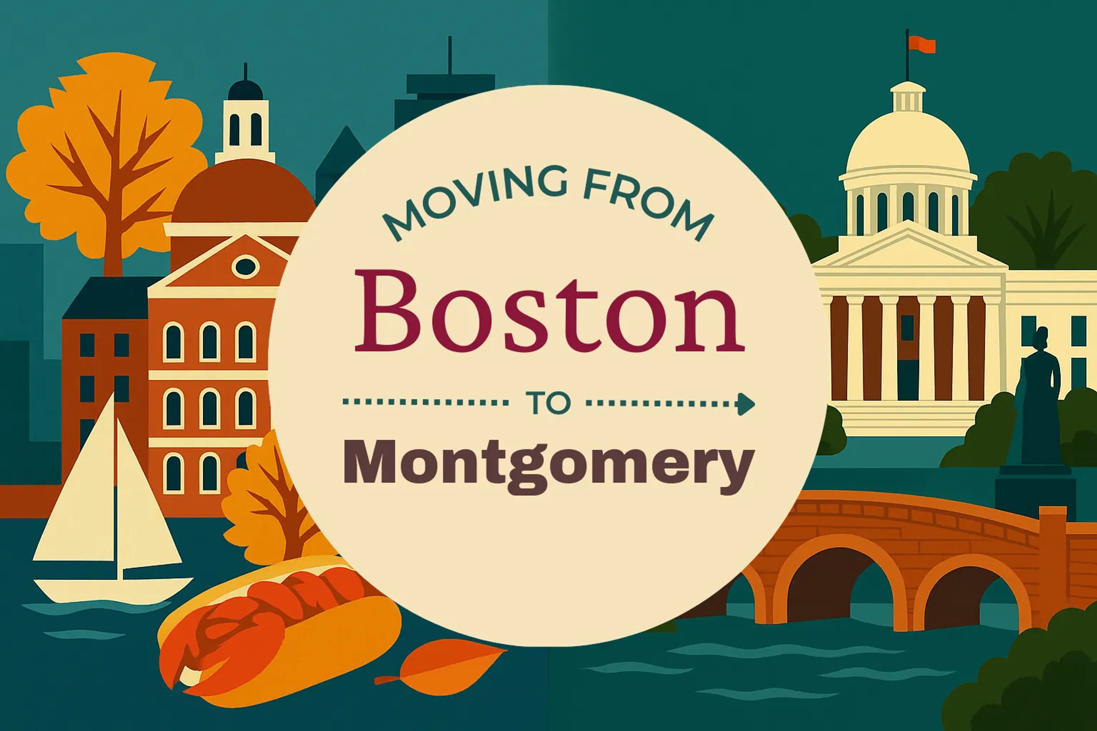 Side-by-side comparison of Boston to Montgomery moving companies