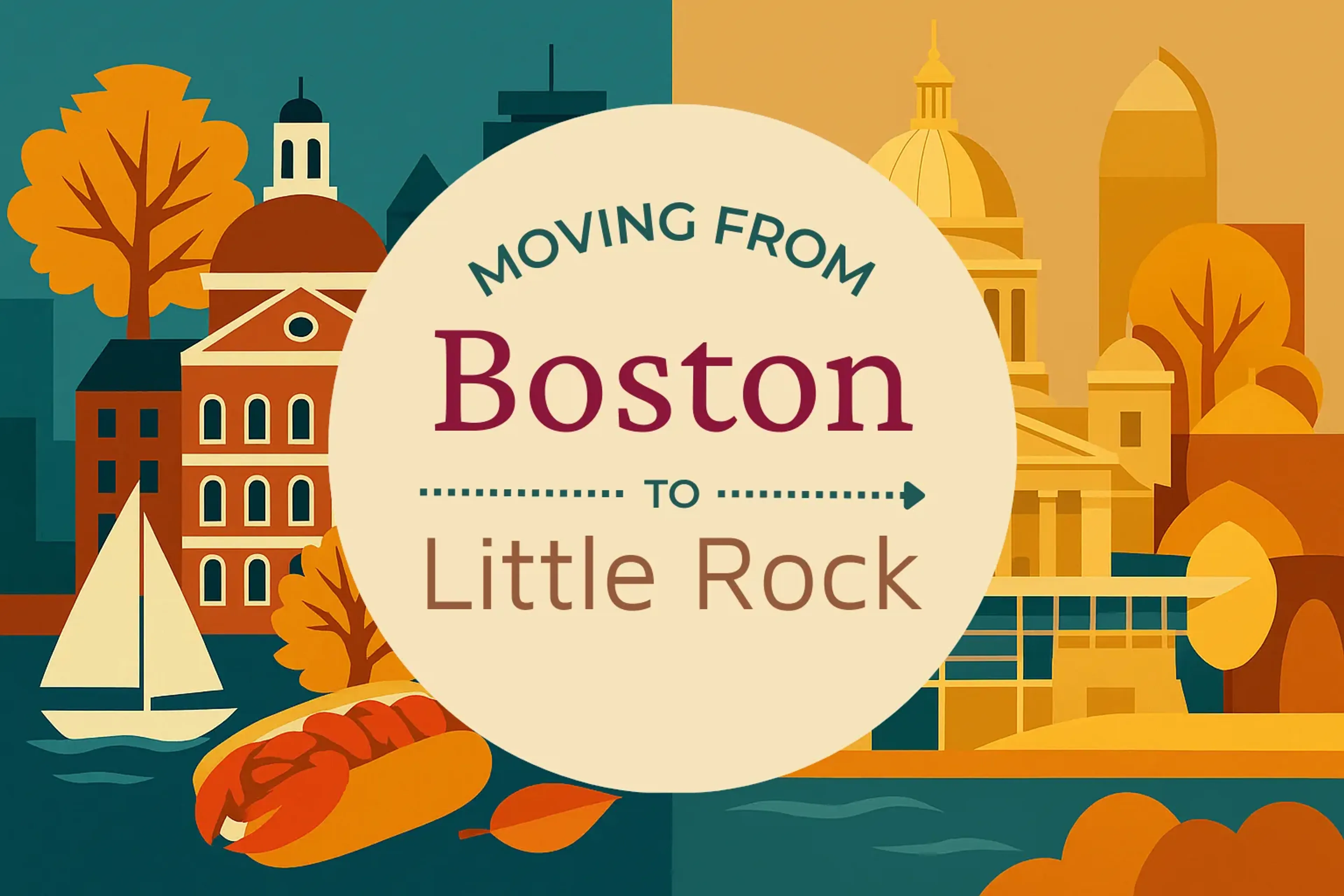 Side-by-side comparison of Boston to Little Rock moving companies