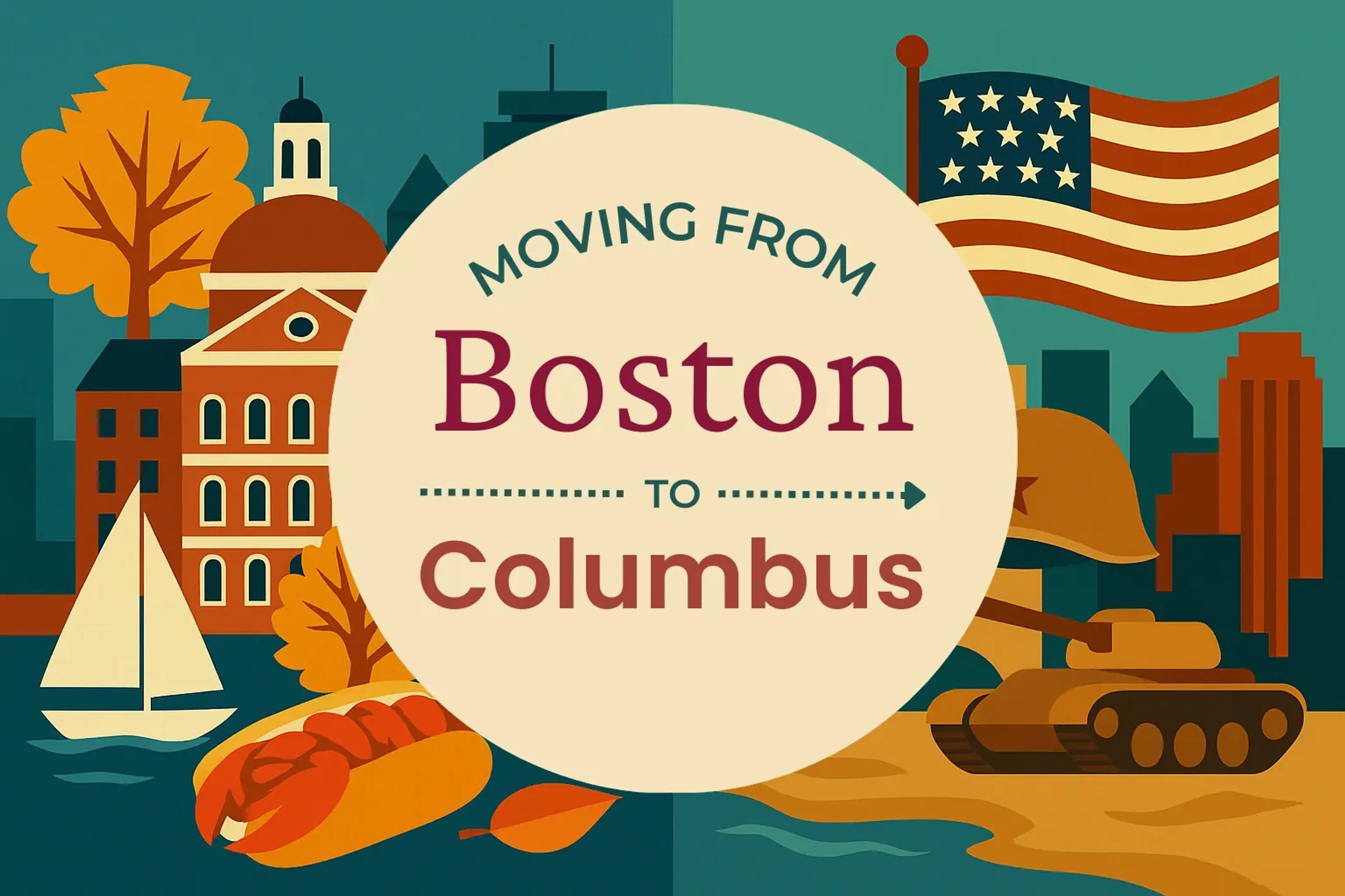 Side-by-side comparison of Boston to Columbus moving companies