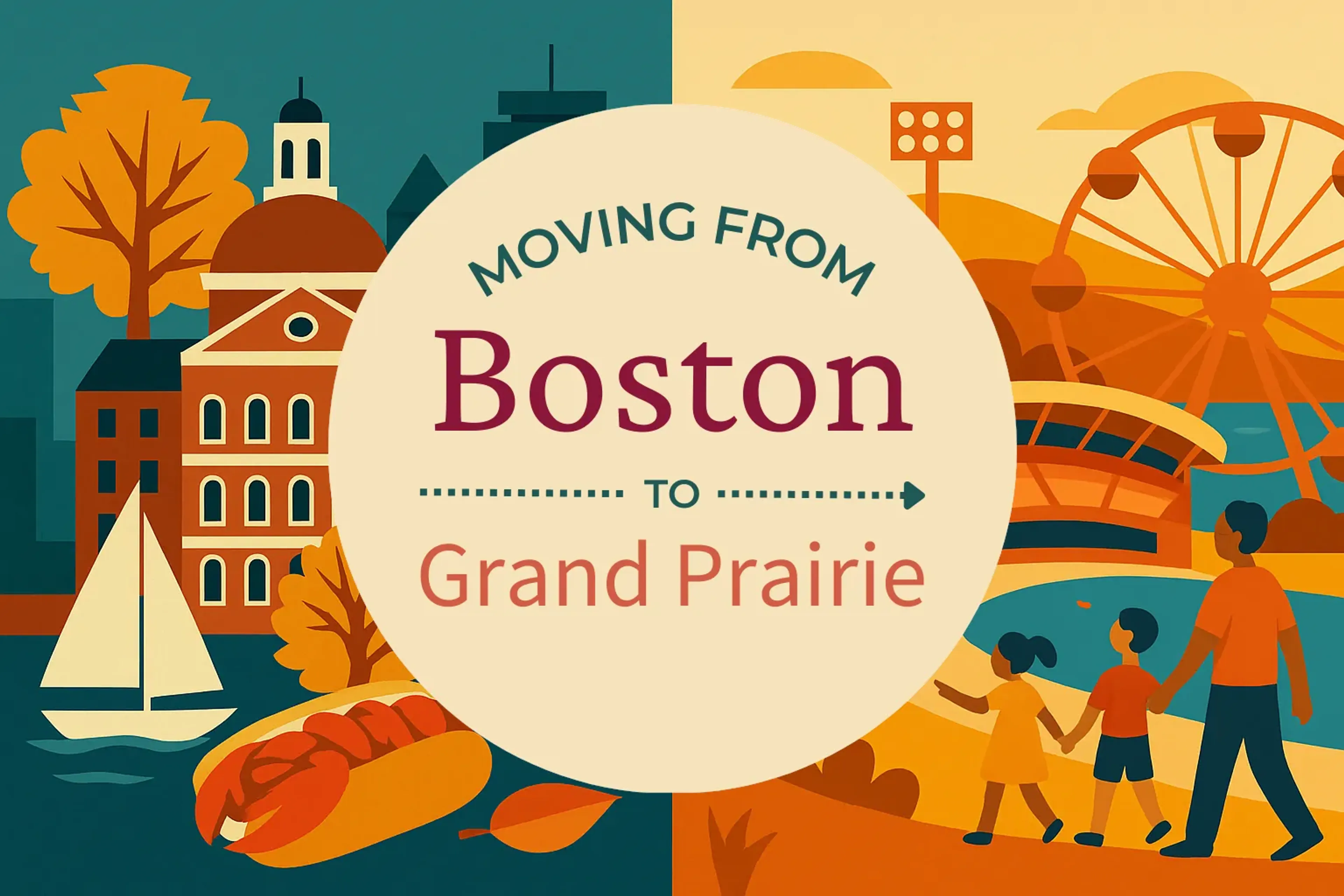 Side-by-side comparison of Boston to Grand Prairie moving companies