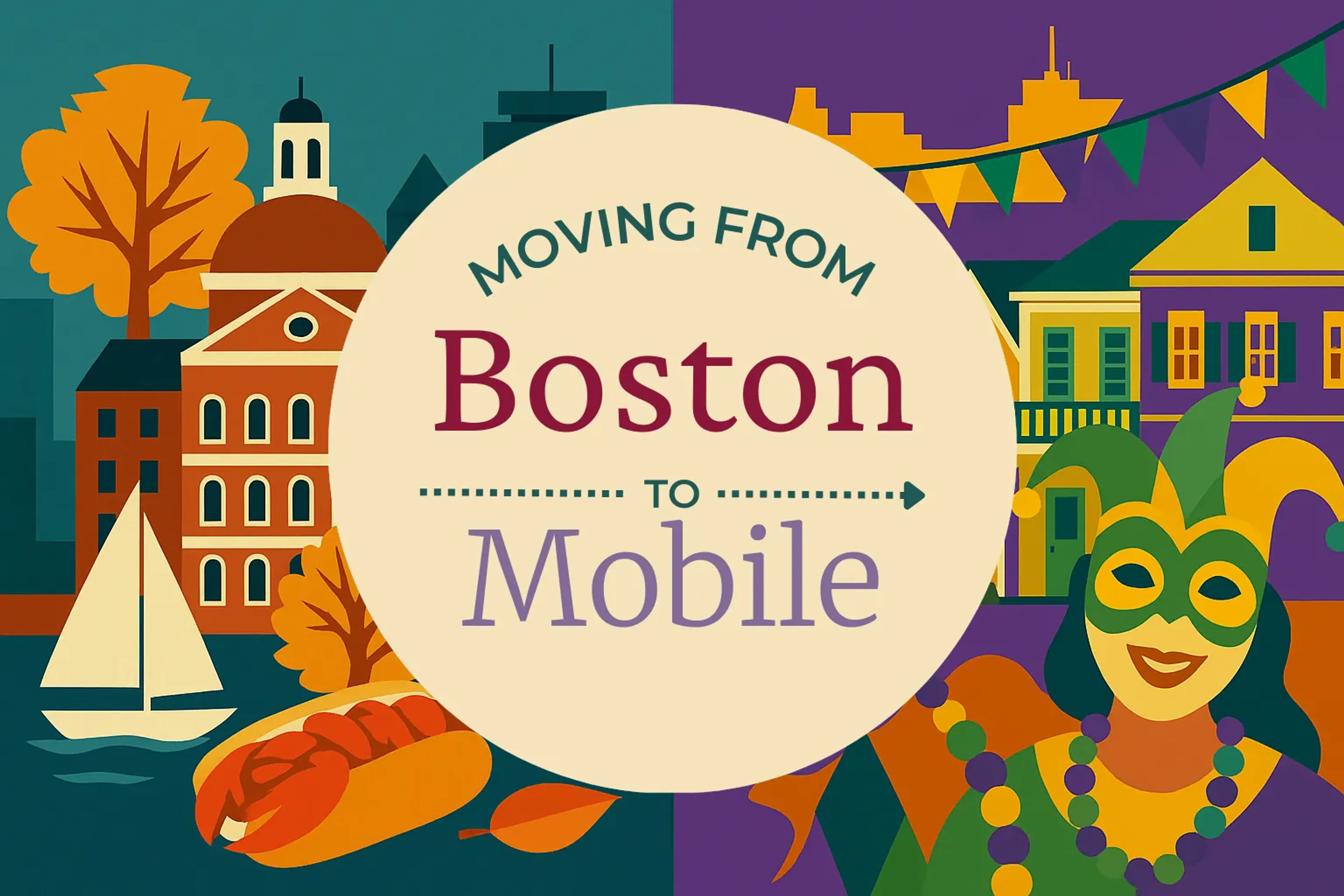 Side-by-side comparison of Boston to Mobile moving companies