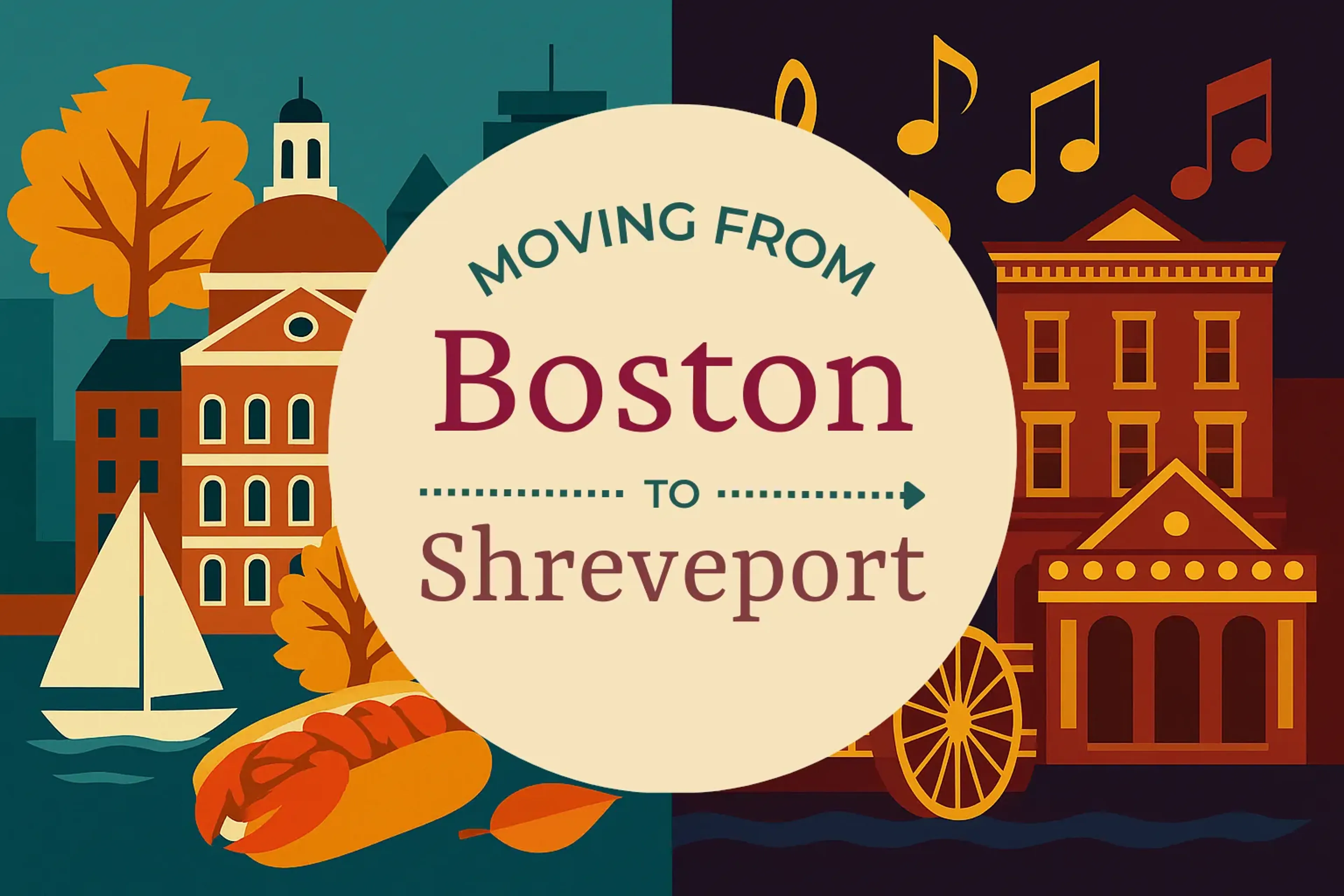 Side-by-side comparison of Boston to Shreveport moving companies