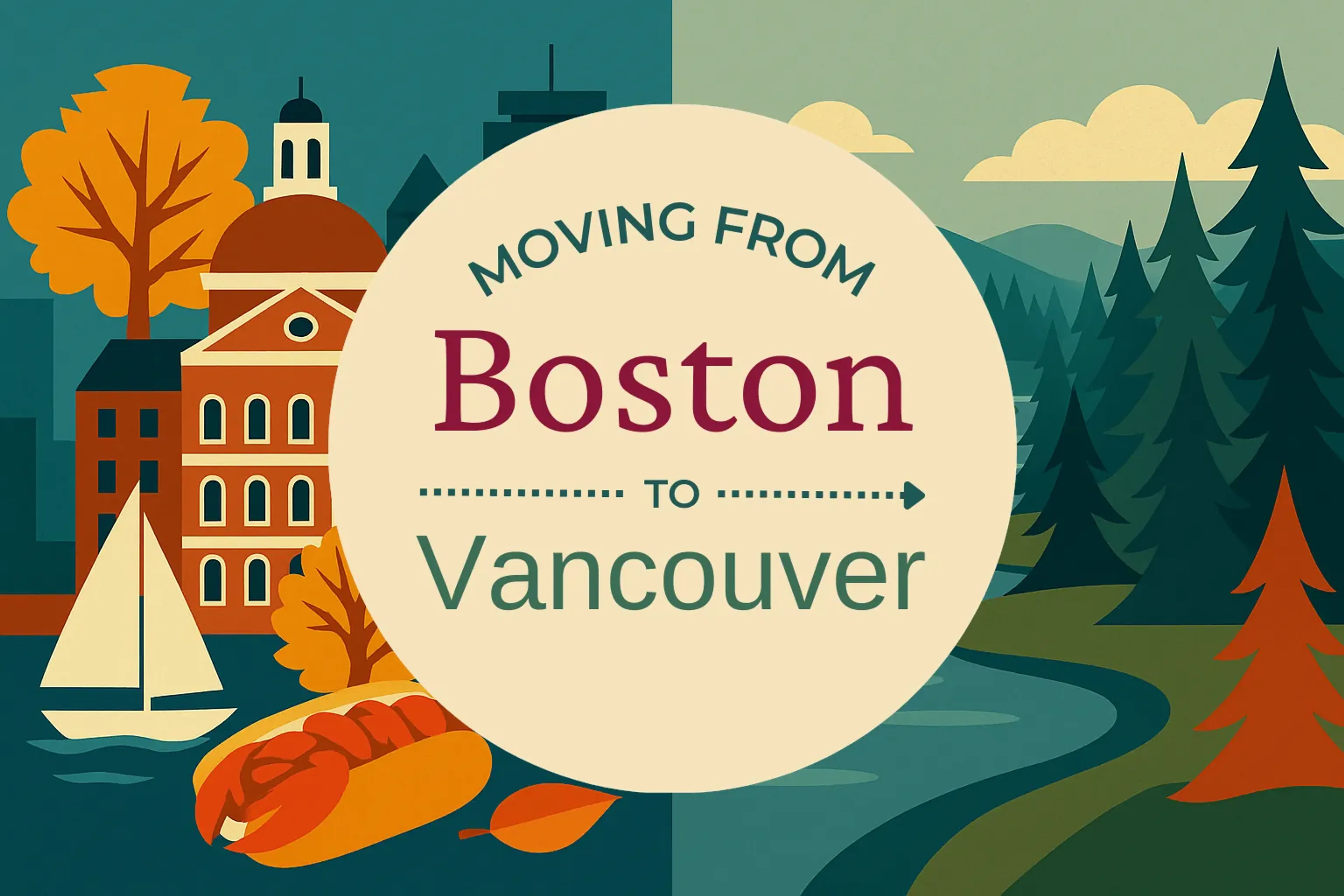 Side-by-side comparison of Boston to Vancouver moving companies