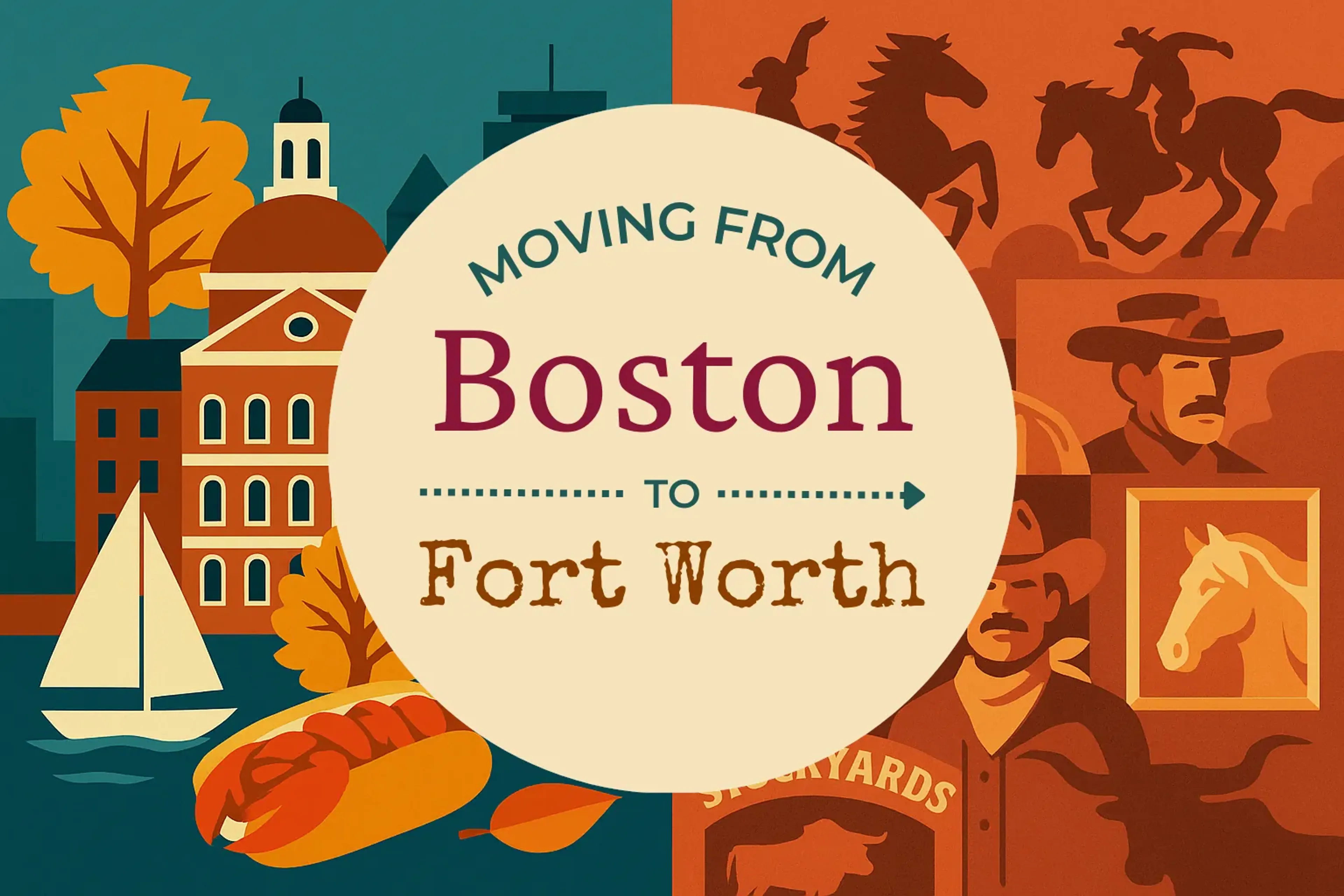 Side-by-side comparison of Boston to Fort Worth moving companies