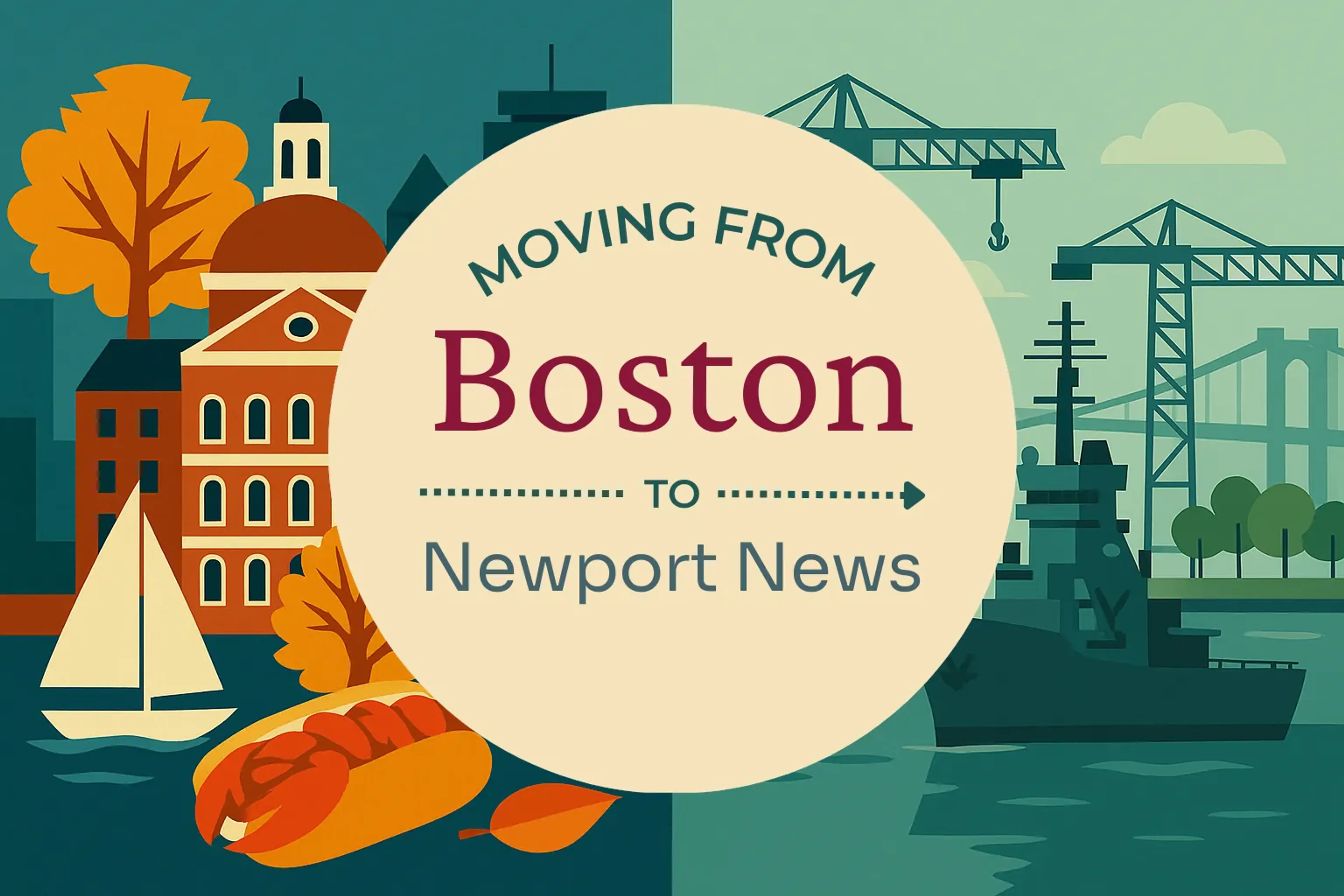 Side-by-side comparison of Boston to Newport News moving companies